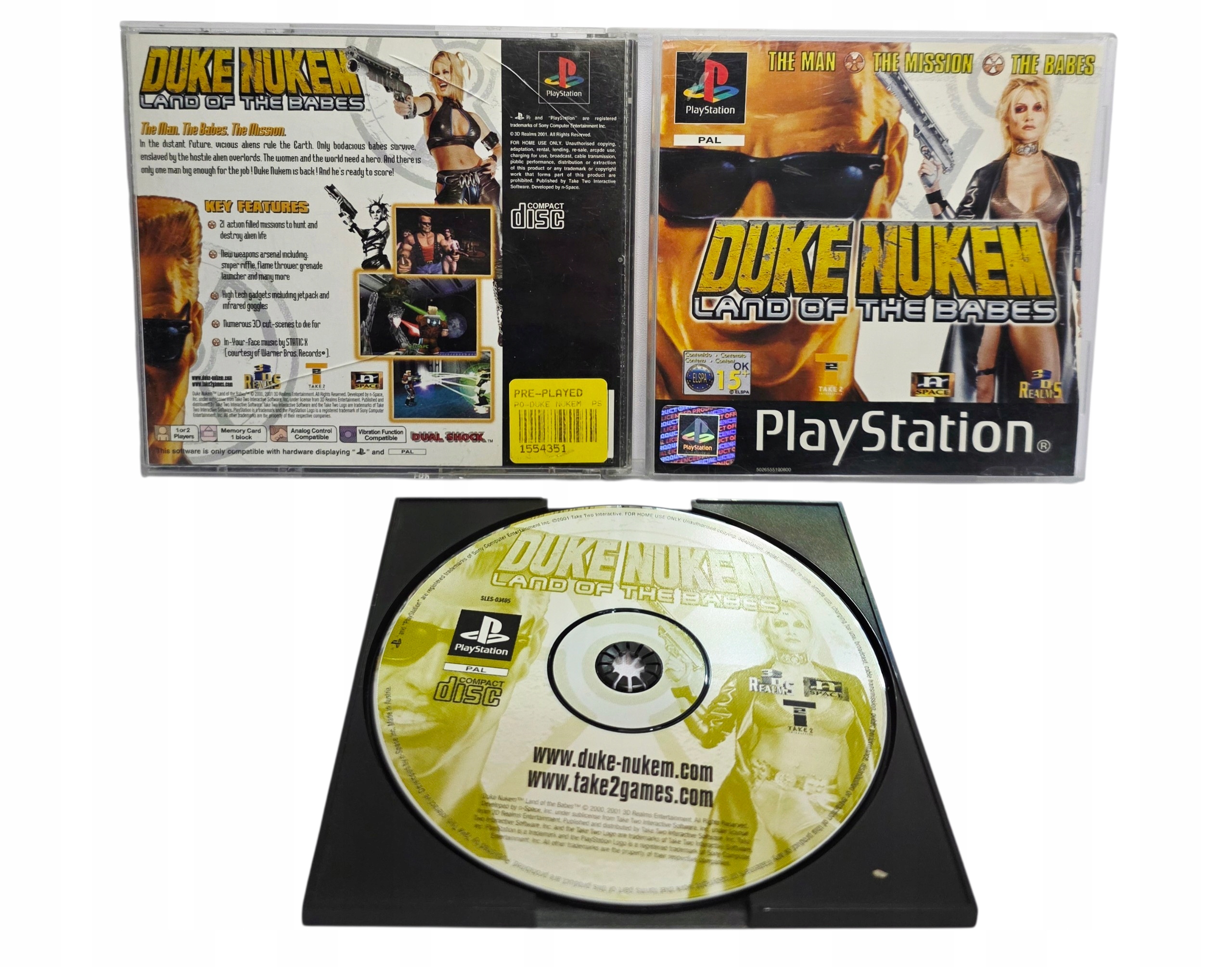 Gra DUKE NUKEM LAND OF THE BABES PSX