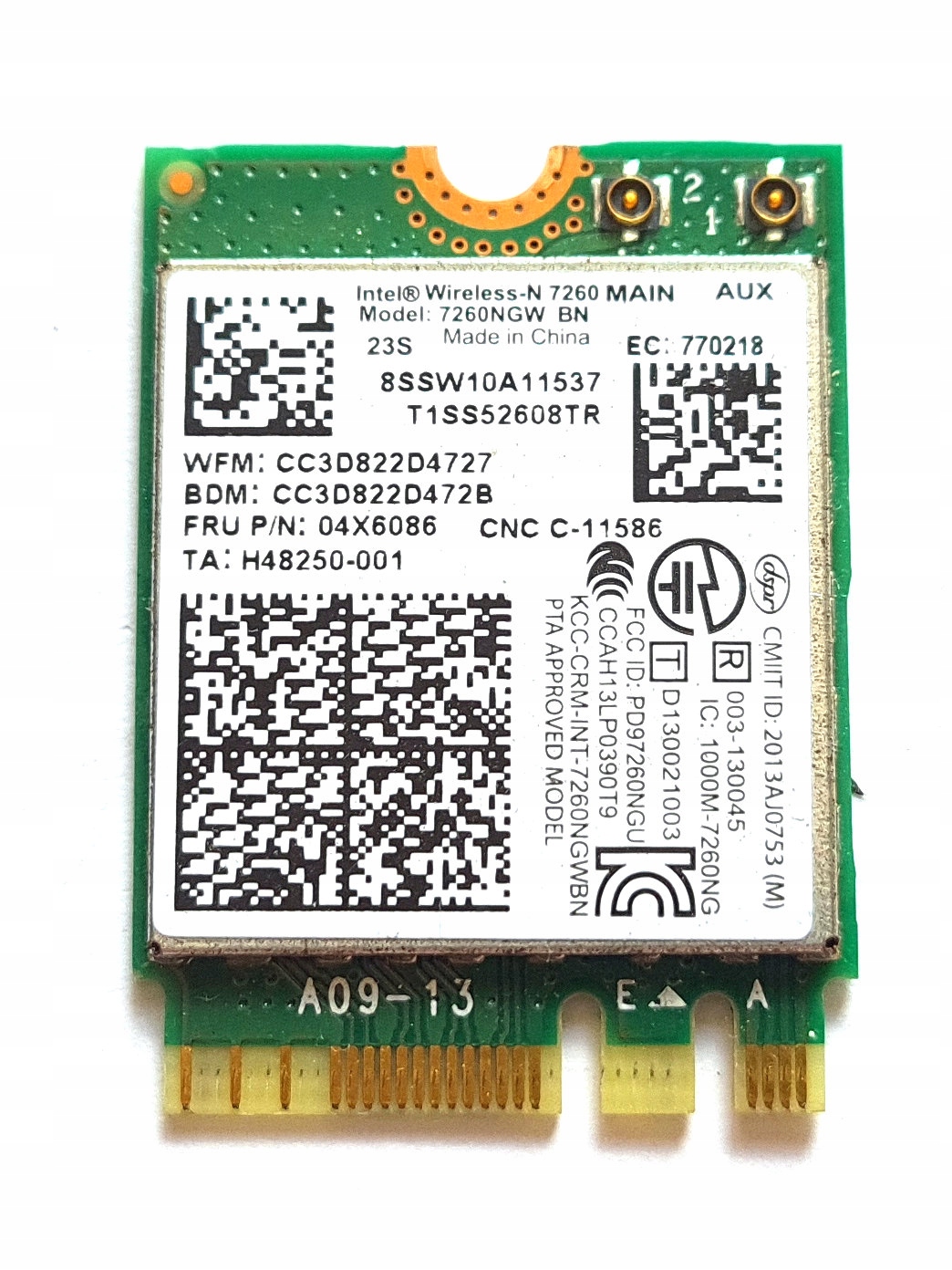 KARTA WIFI INTEL WIRELESS-N 7260 BT LENOVO 04X6086