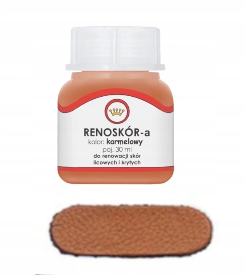 Farba do skóry lakier Renoskór 30ml karmelowy