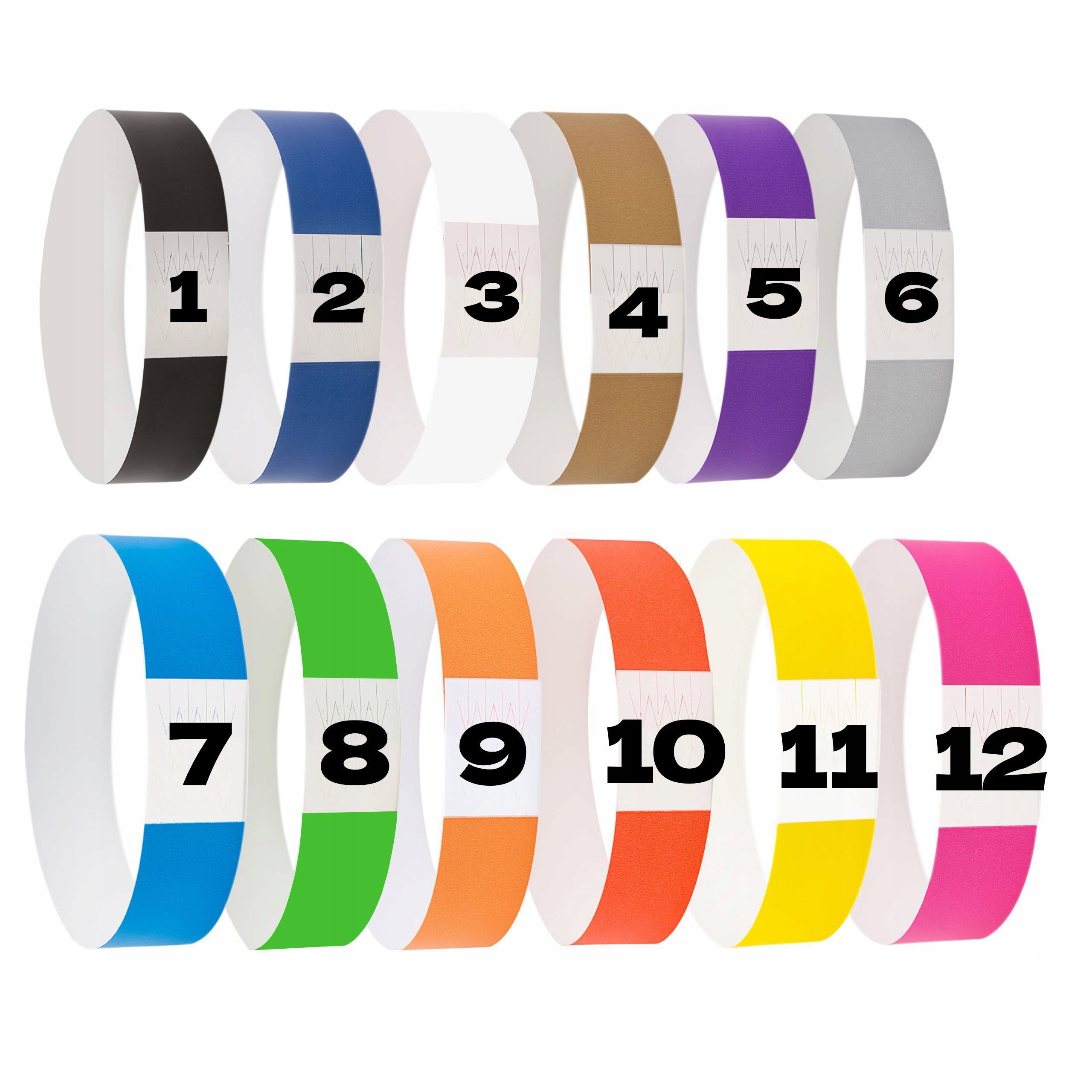 OPASKI PAPIEROWE NA RĘKĘ NADGARSTEK KOLOROWE 100 SZTUK Producent inny