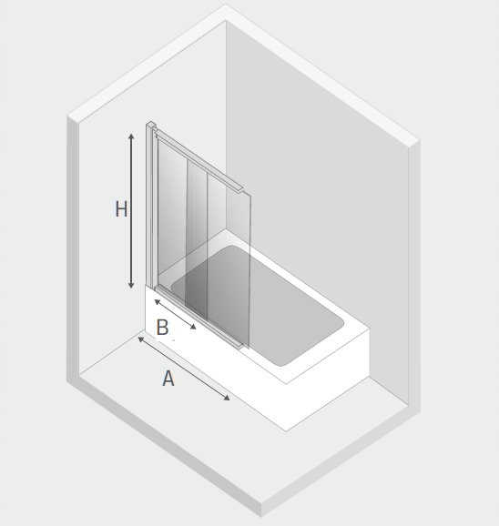 Parawan na wannę SENSI BLACK 60-100 x150 rozsuwany Kod producenta P-0046
