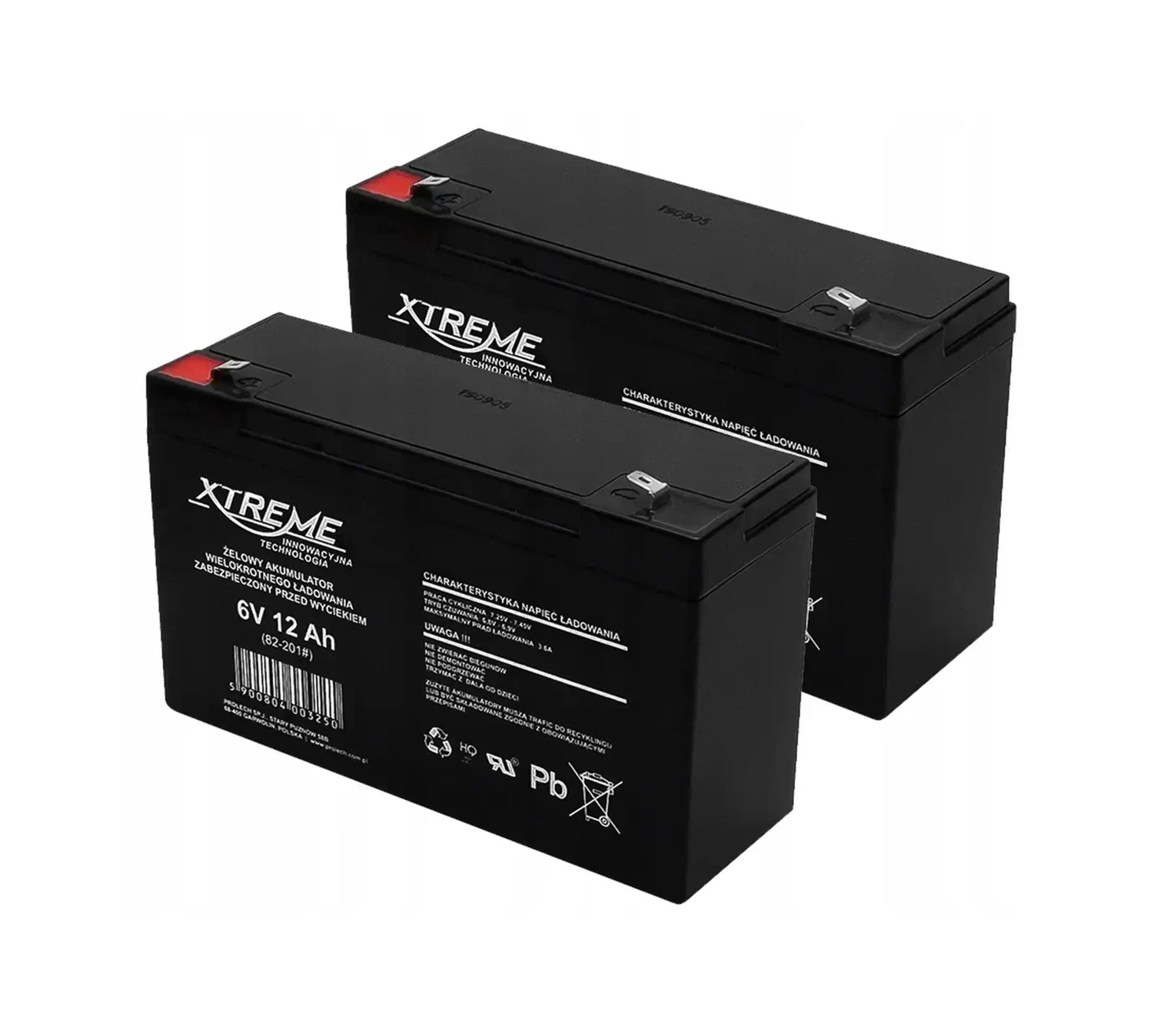 2x Akumulator Żelowy 6V 12Ah Do Samochodzika Autka Quada Bramy Pieca Roweru