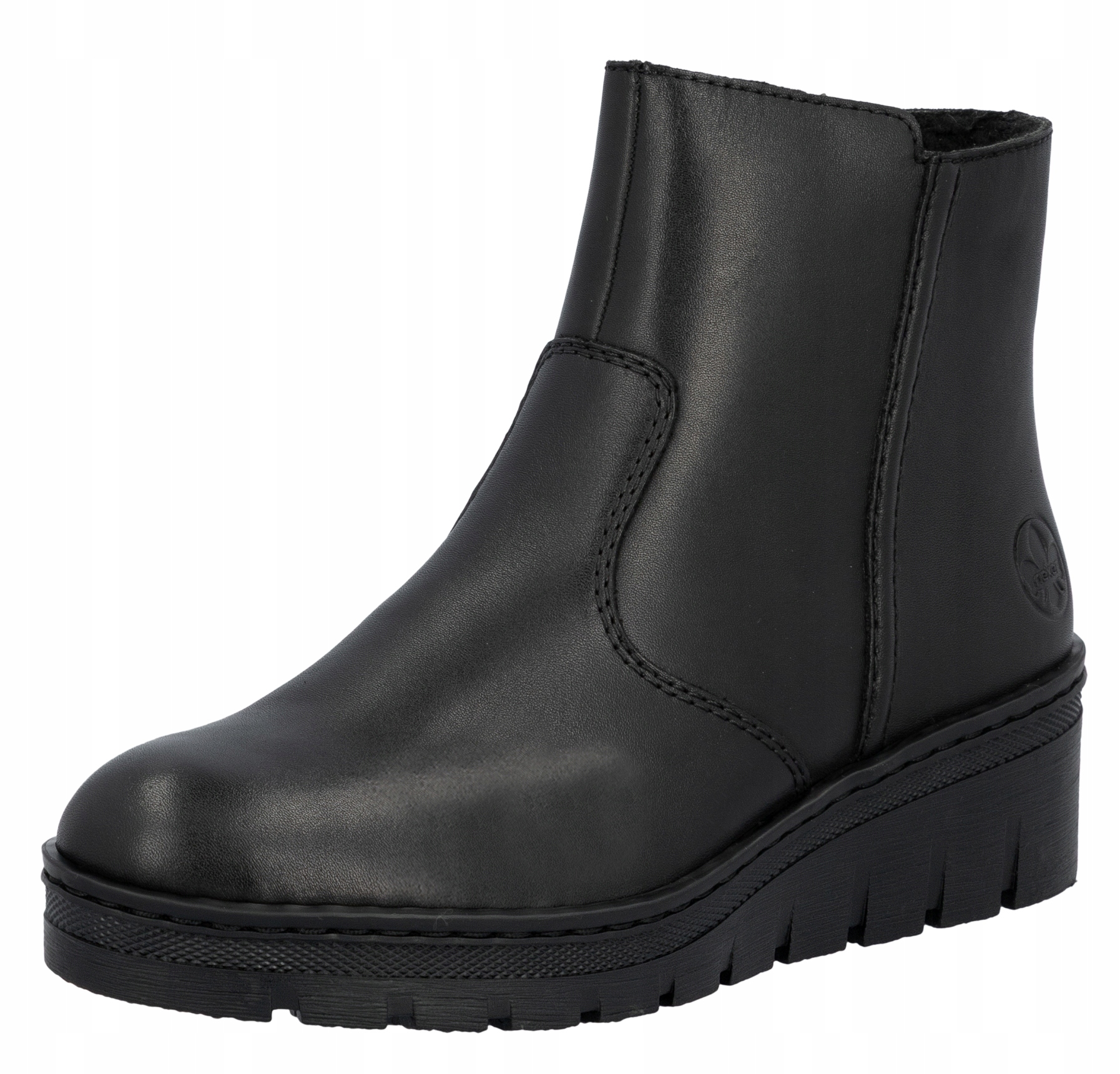 Černé kožené kotníkové kotníkové boty Rieker X9165-01 vel. 37