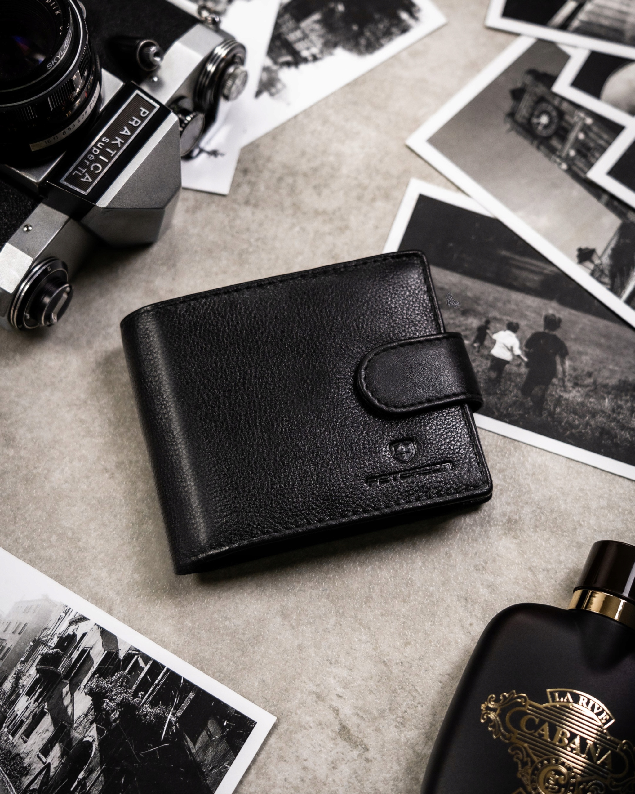 PETERSON PORĘCZNY PORTFEL MĘSKI SKÓRZANY BRELOK PUDEŁKO PREZENT CZARNY 1549 Kod producenta PTN SET-M-1549L-D BL