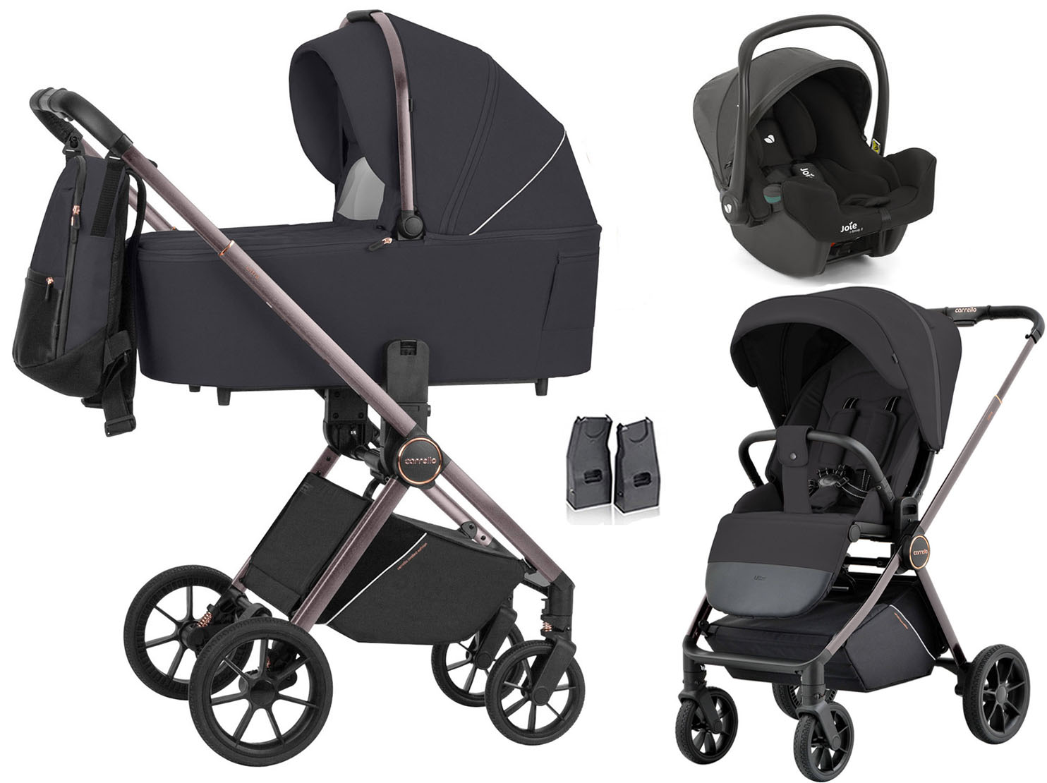 WÓZEK CARRELLO ULTRA JOIE I-SNUG 2 3w1 ADAPTERY kol. BLACK