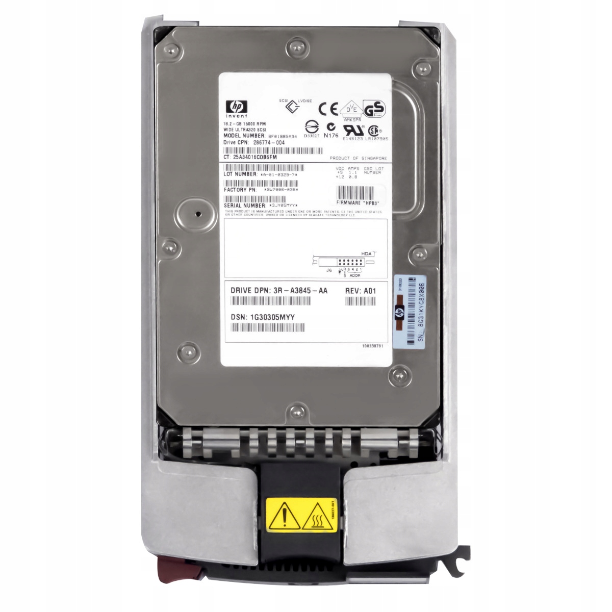 Hp 286774-004 18,2GB 15K 8MB Scsi U320 3,5" BF01885A34