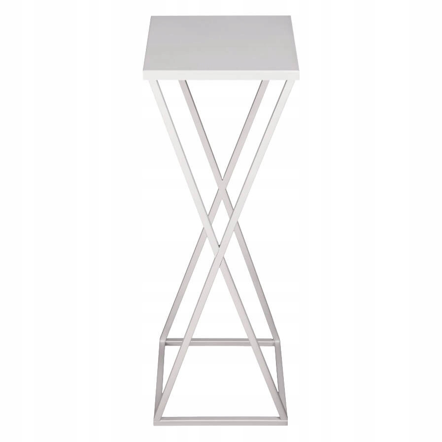 Stojan na květiny stojící Držák Na Květináč kovový loft 70 cm silný stříbrný Xena