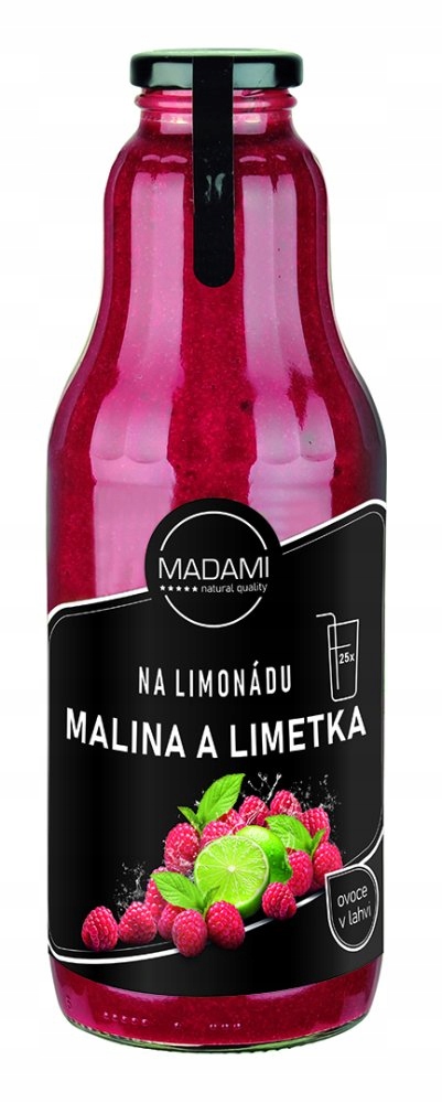 Levně limonáda ovoce v lahvi malina limetka 1 l koncentrát Horeca cocktail