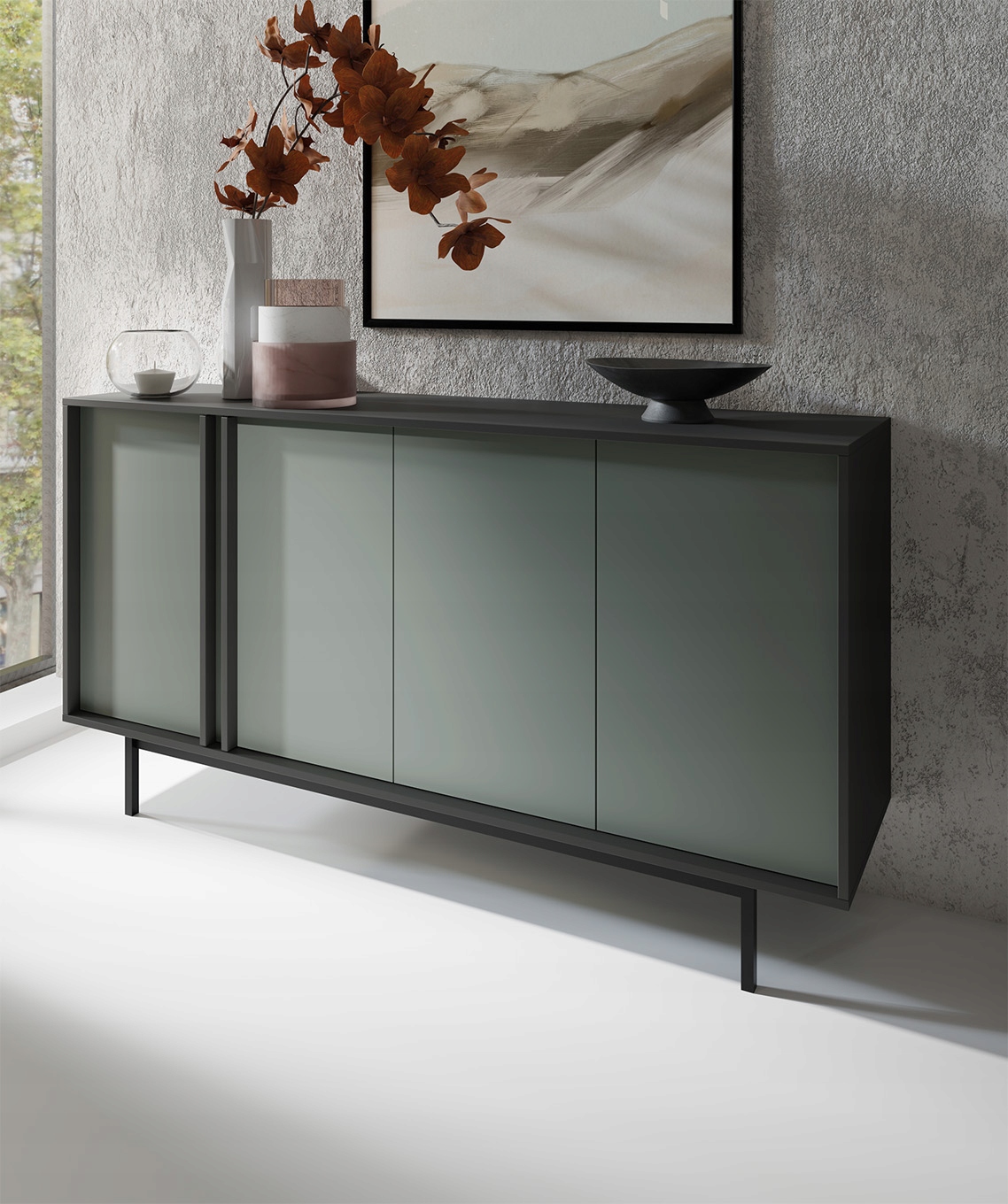 Komoda nr. 6 ASLY - antracyt /aloes Marka Idea Home