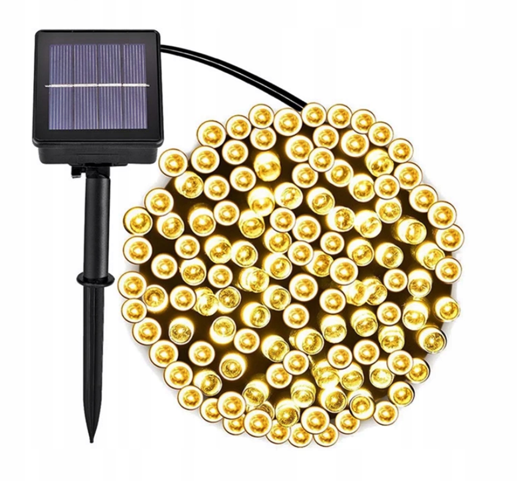 LAMPKI ZEWNĘTRZNE CHOINKOWE ŚWIĄTECZNE SOLARNE GIRLANDA 100 LED SOLAR Kod producenta solar100