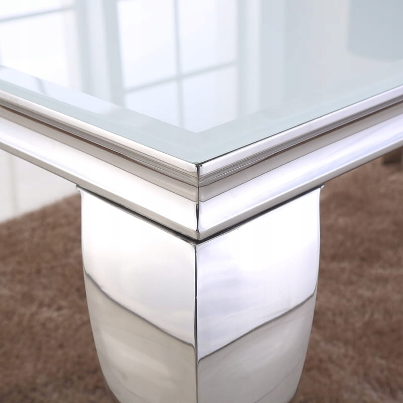 Stół Glamour Dorado 200 Szklany Do Jadalni Wysokość mebla 75 cm