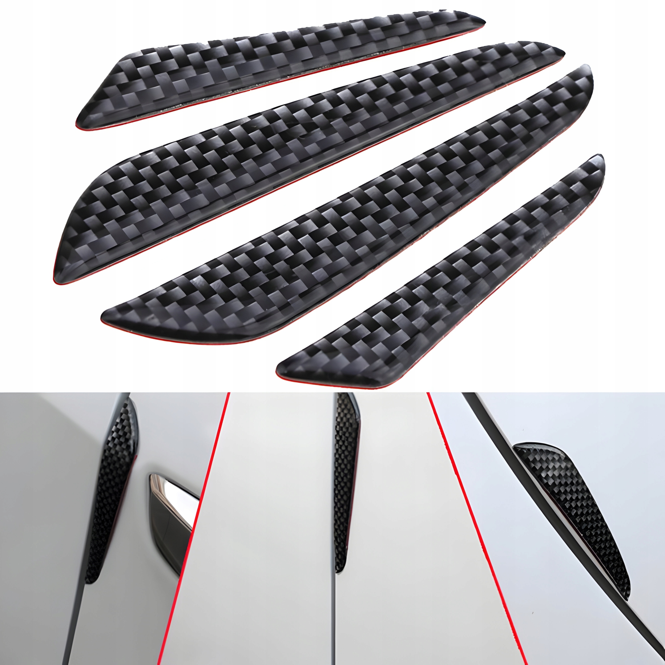 4X Folia Ochronna Na Ranty Drzwi Do Samochodu Auta Odbojniki