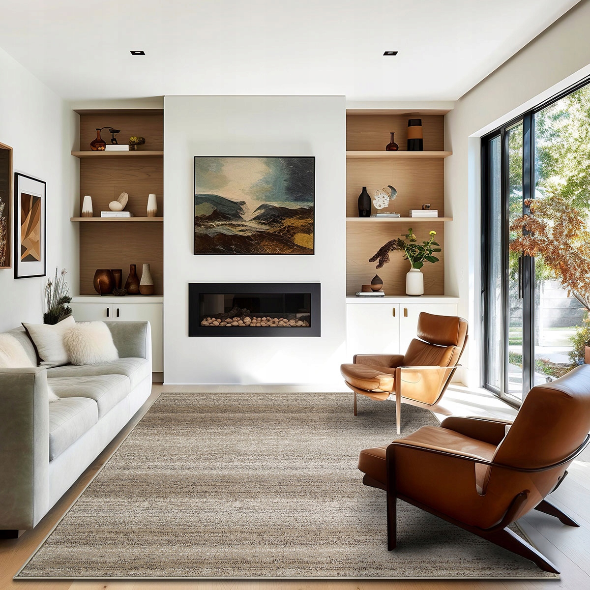 DYWANIK DO SYPIALNI ADVENTURE DO PRZEDPOKOJU BEŻOWY BRĄZOWY MIĘKKI 60x110 Grubość 15 mm