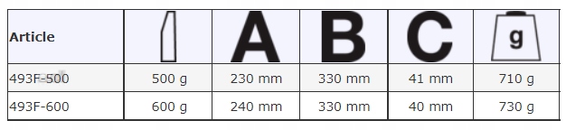 BAHCO 493F-500 MŁOTEK KILOF MURARSKI TYP HISZPAŃSK Marka Bahco