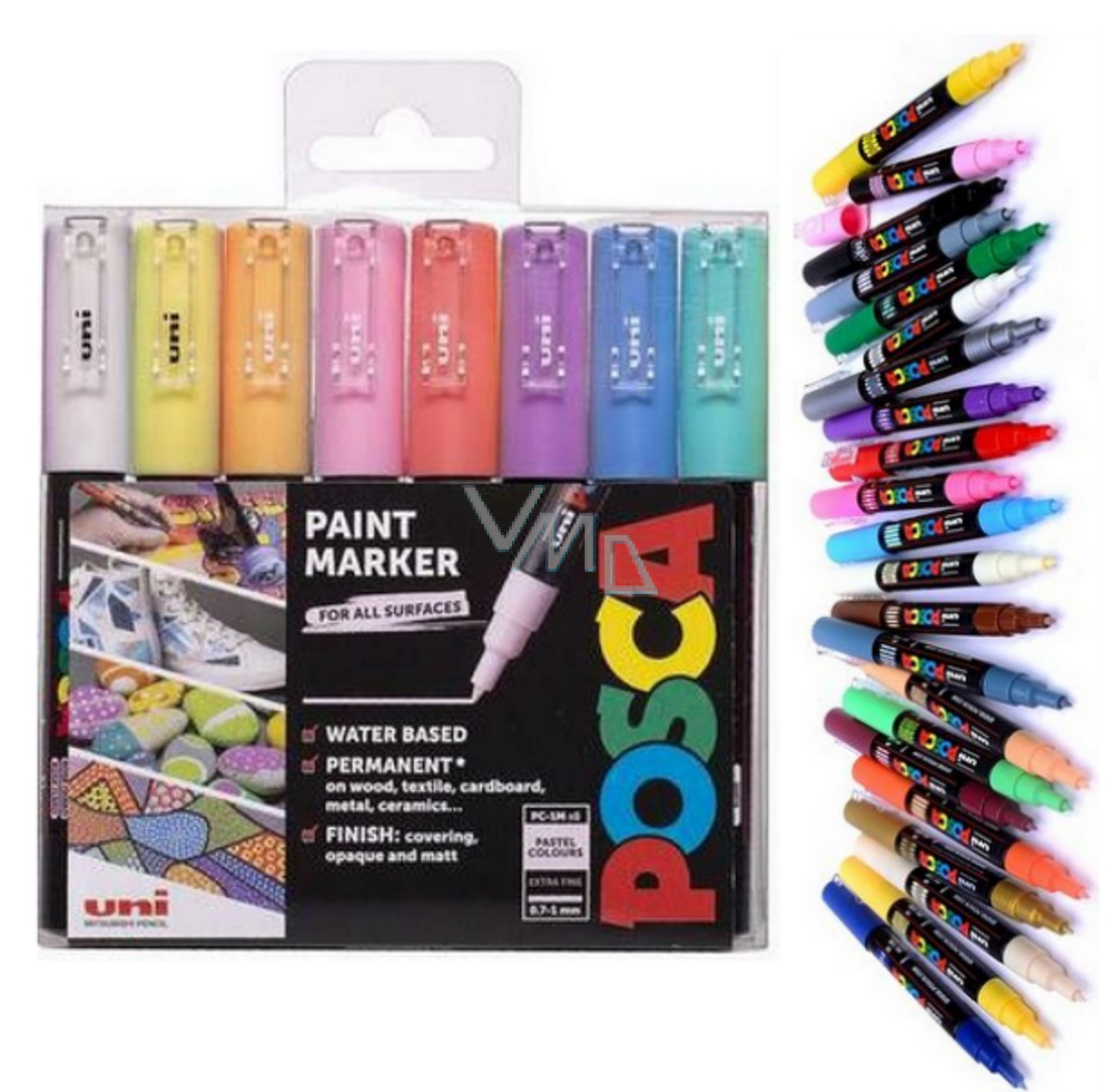 Posca Univerzální sada akrylátových popisovačů 0,7 1 mm Pastelové barvy 8