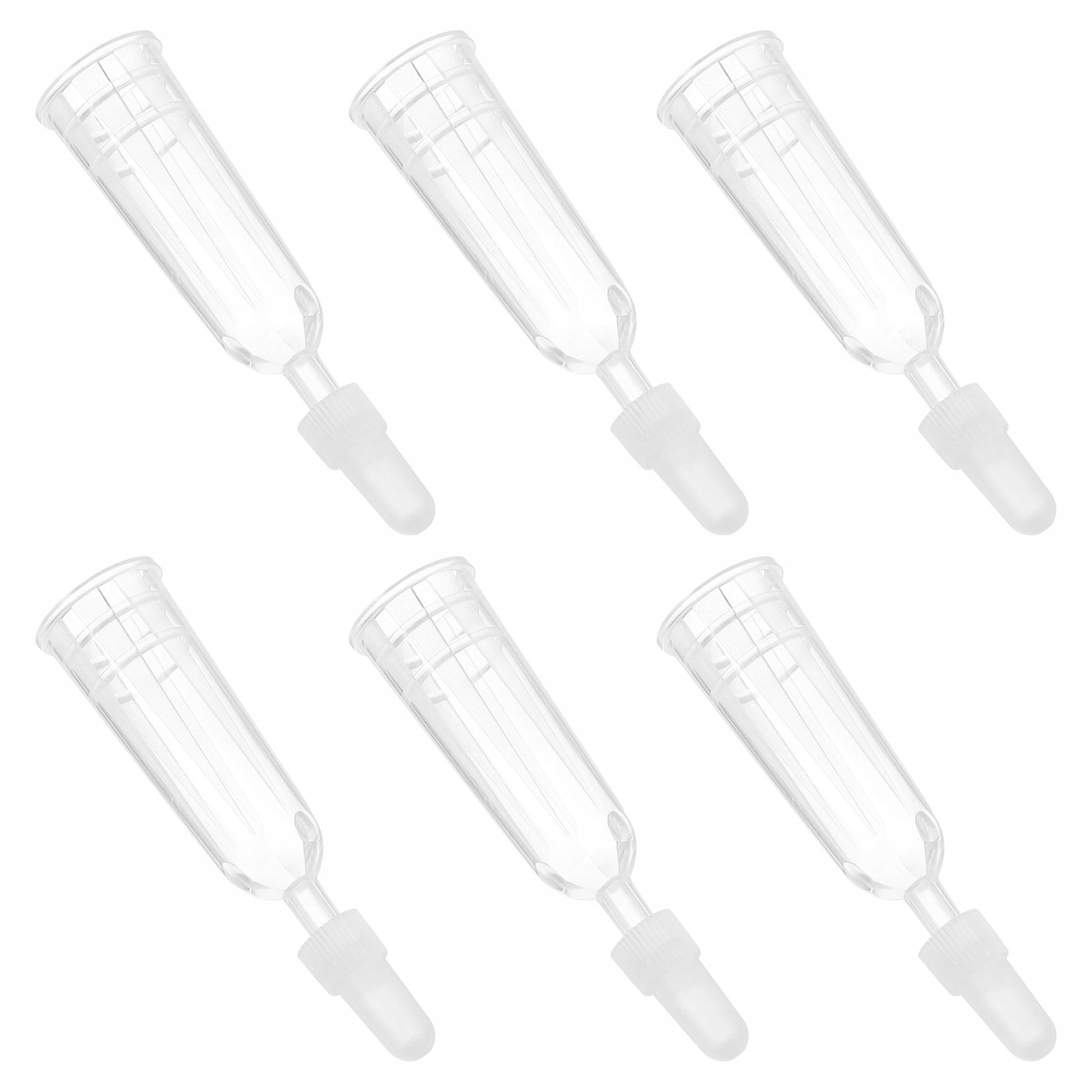 6 SZT. AKCESORIA DO AMPUŁEK - KOŃCÓWKI / APLIKATORY Z TPE