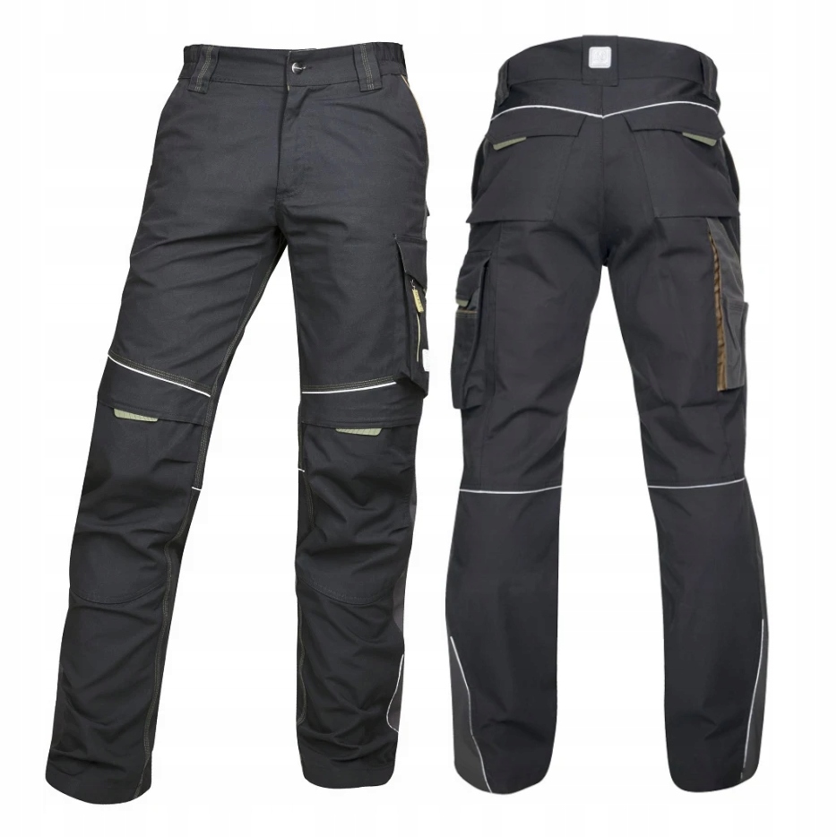 Spodnie Robocze Monterskie Męskie Do Pasa Urban 176-182cm Czarno-szare 60