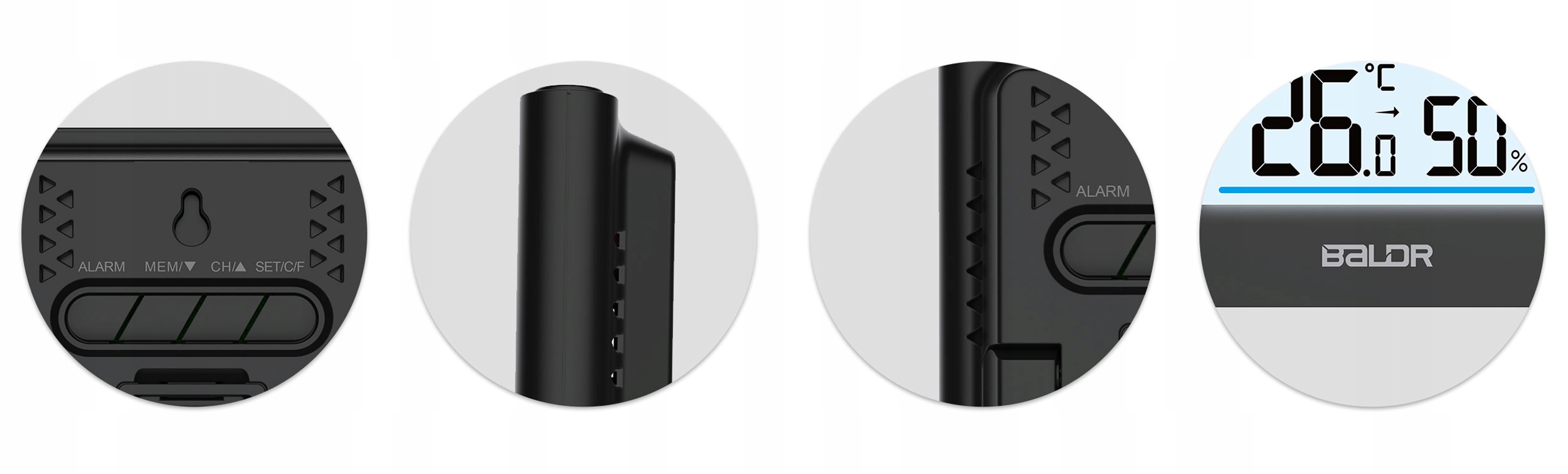 BEZPRZEWODOWA STACJA POGODOWA POGODY HIGROMETR + CZUJNIK Zasięg czujnika 60 m