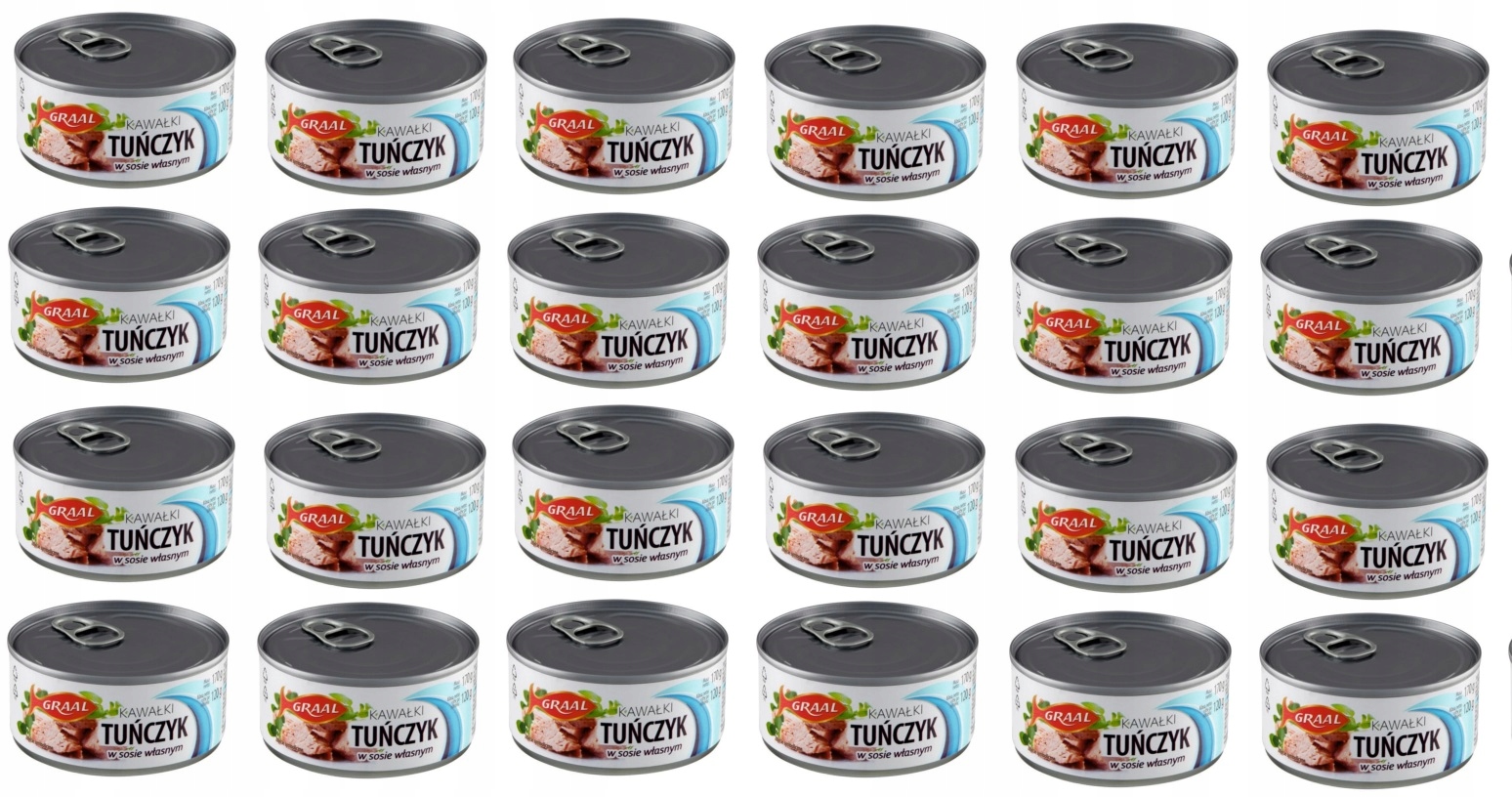 Levně 24 x 170 g Graal Tuňák kousky ve vlastní omáčce Karton