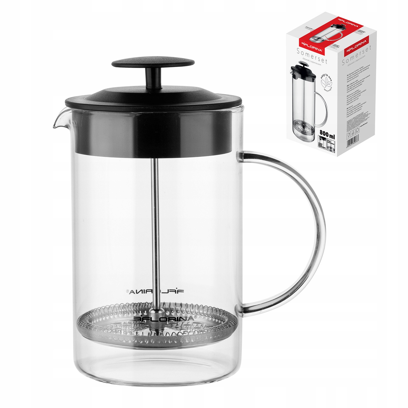 Dzbanek z zaparzaczem szklany Florina Somerset 800 ml