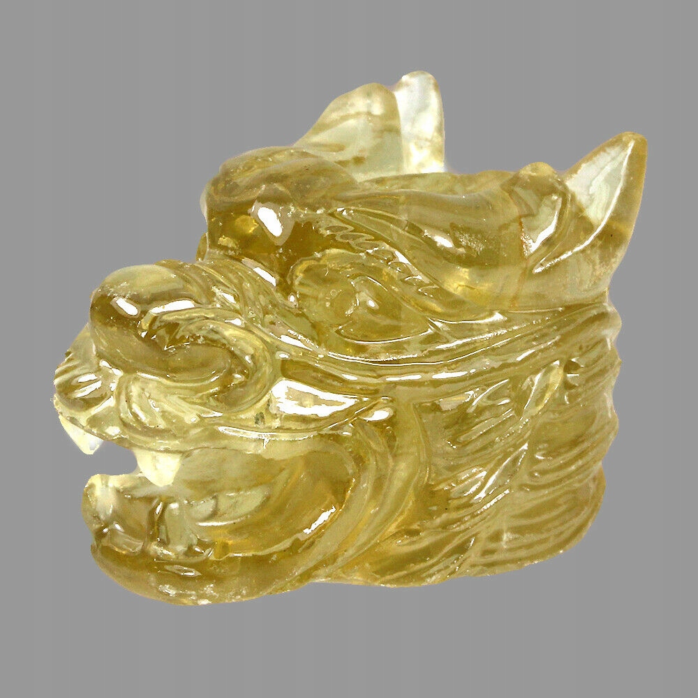 Přírodní kámen 99.97ct citronový křemen Vvs lev