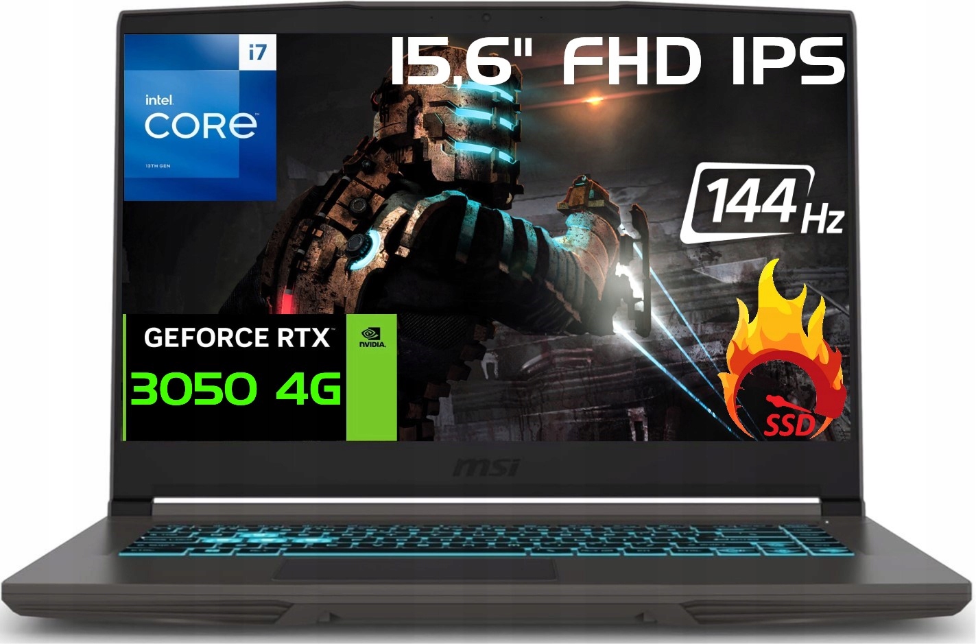 Msi Thin 15 B13UC-2203XPL i7-13620H 15,6" 32GB 512GB Ssd Rtx 3050 W11Pro
