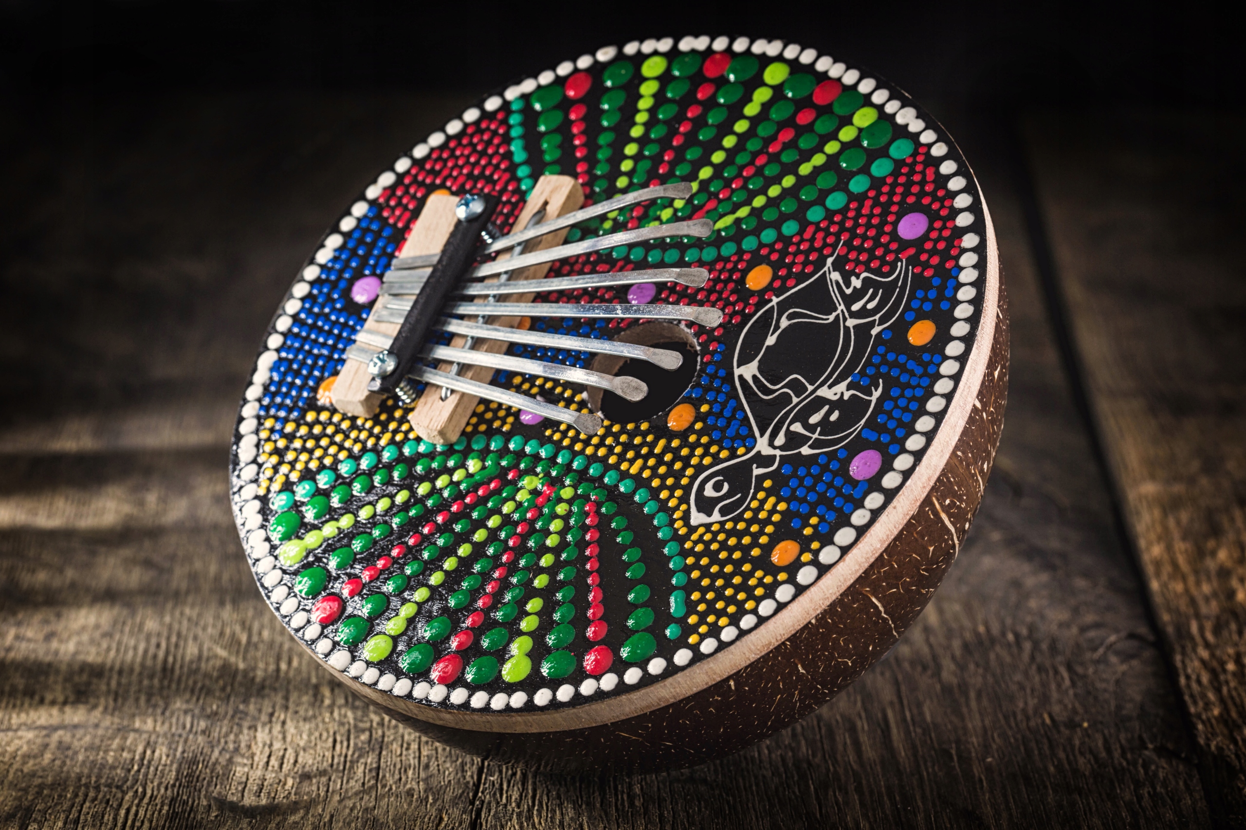 KARIMBA Orientalny INSTRUMENT KALIMBA Z KOKOSA Marka Orientshop