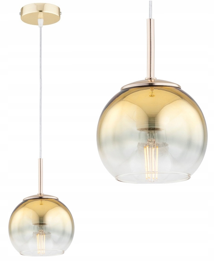 Lampa Wisząca Sufitowa Złota Żyrandol Kule Astra Led E27