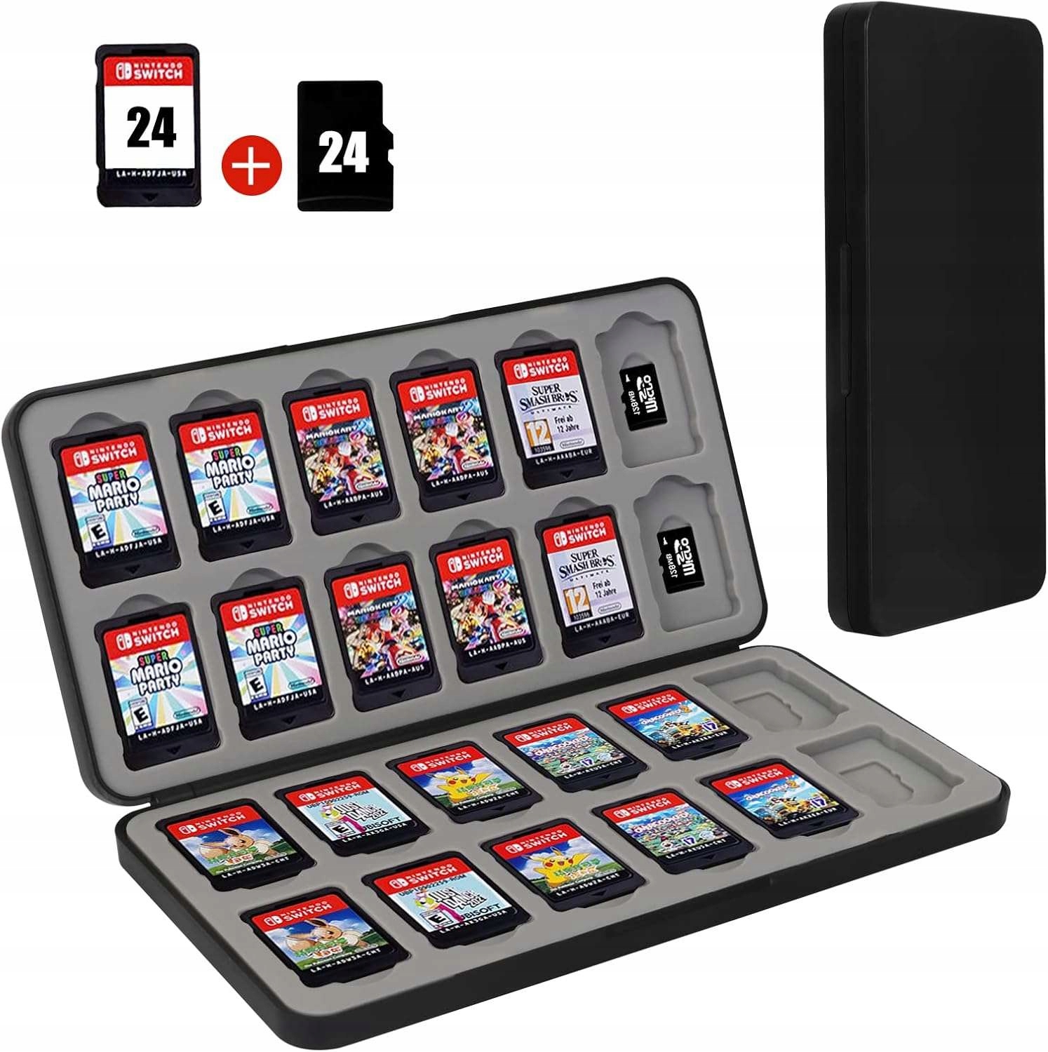 Etui na karty do gier Nintendo Switch 24 gniazda na kartridże i karty SD
