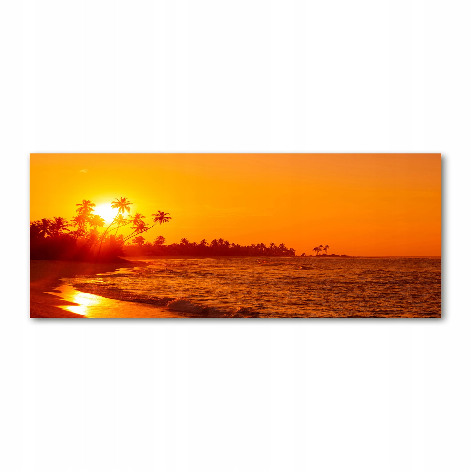 

Foto obraz szkło akryl Zachód słońca plaża 125x50