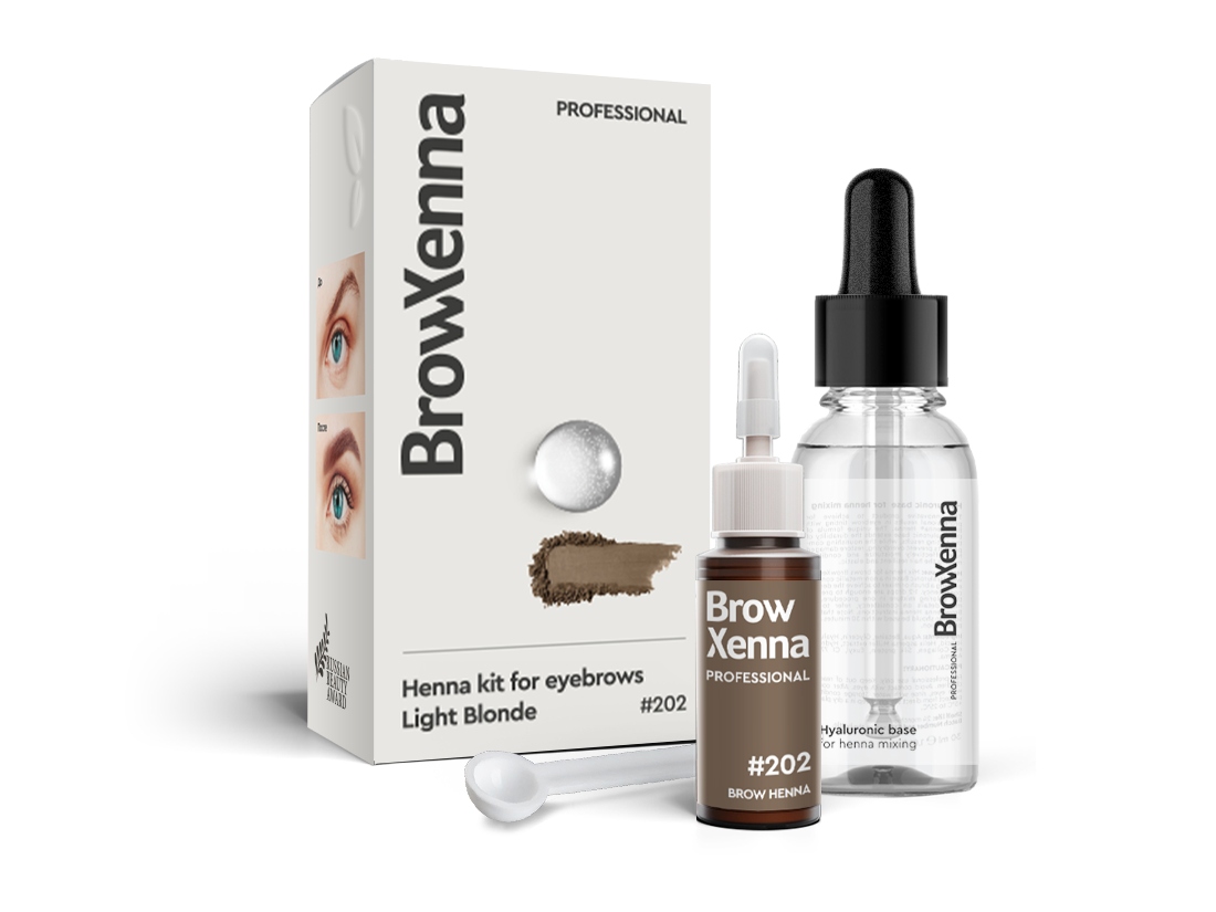 Henna pudrová sada BrowXenna Henna Kit 202 Light Blonde