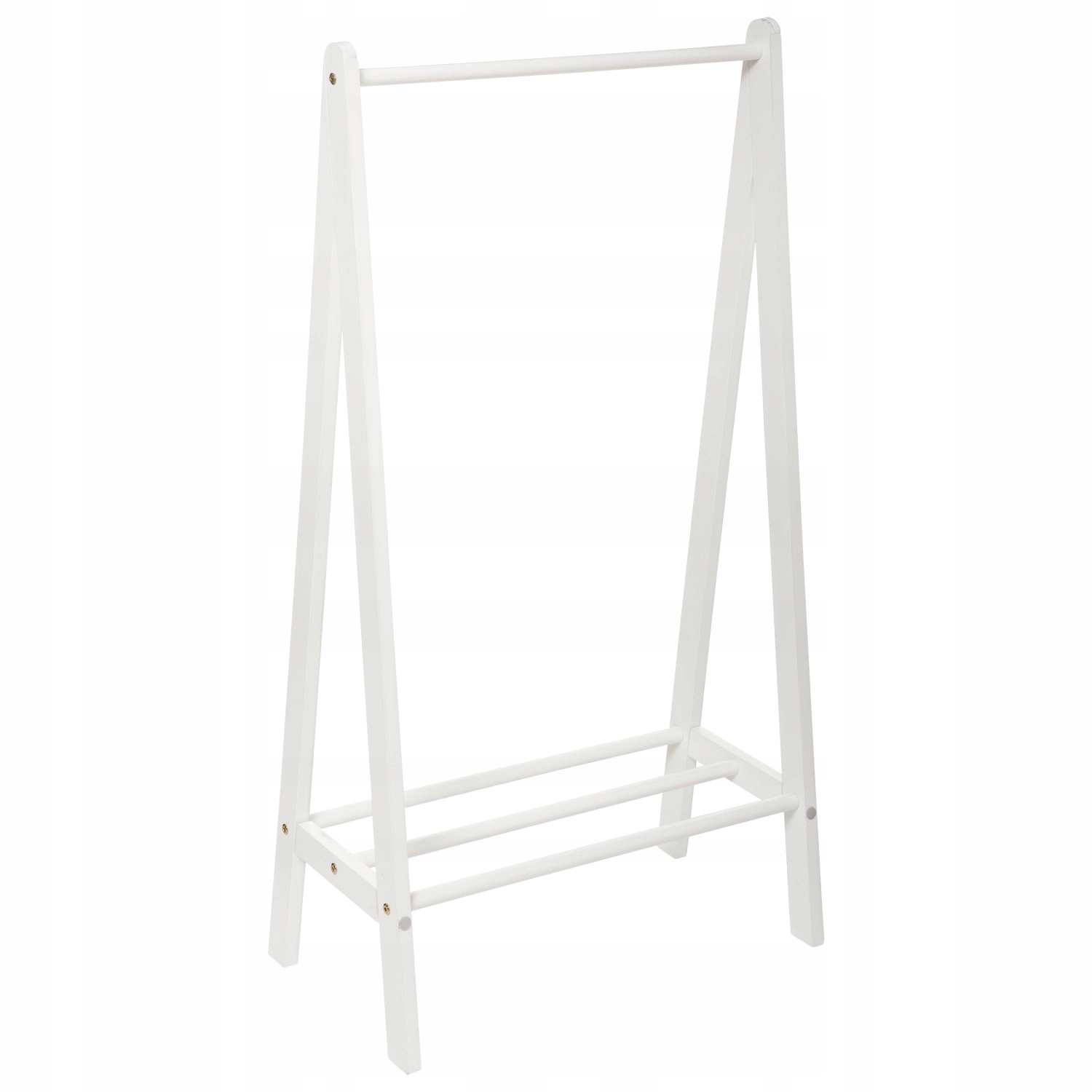 Stojak Na Ubrania Dla Dzieci Mdf Z Półką Wysokość 115 CM Biały
