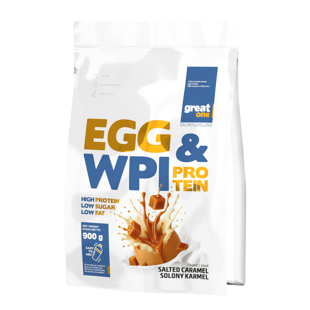 Protein Egg & Wpi syrovátkový izolát vaječný bílek Slaný Karamel