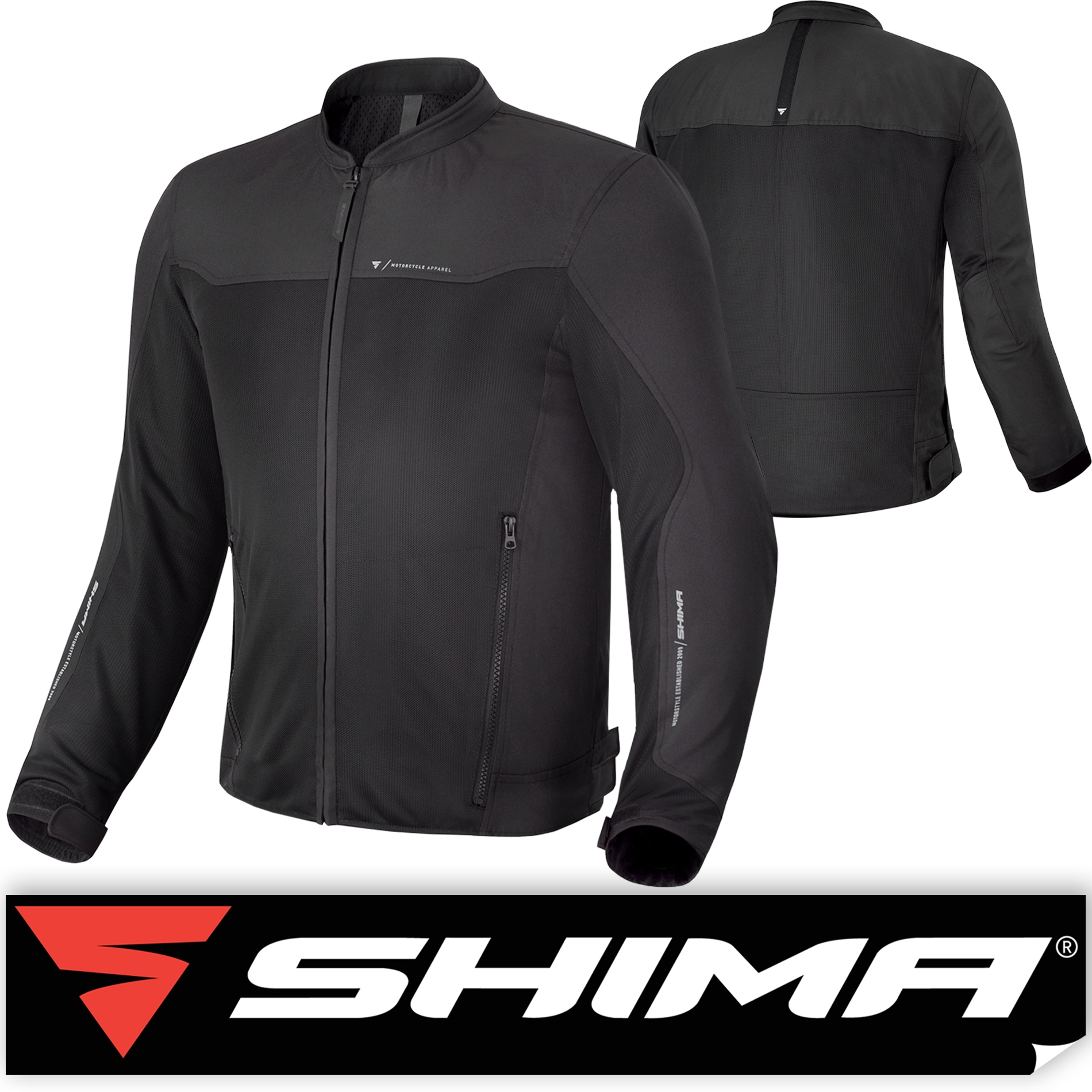 SHIMA OPENAIR летняя текстильная куртка черная