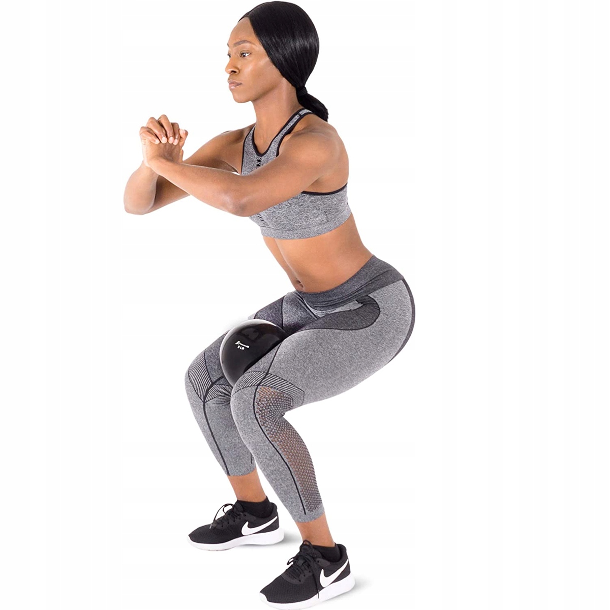 PIŁKA 3,5kg ProsourceFIT DO ĆWICZEŃ FITNESS 8LB Z OBCIĄŻENIEM WAGOWA Średnica 18 cm