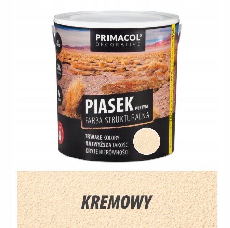 Farba Strukturalna Primacol Farba Piasek Pustyni Kremowy 5L