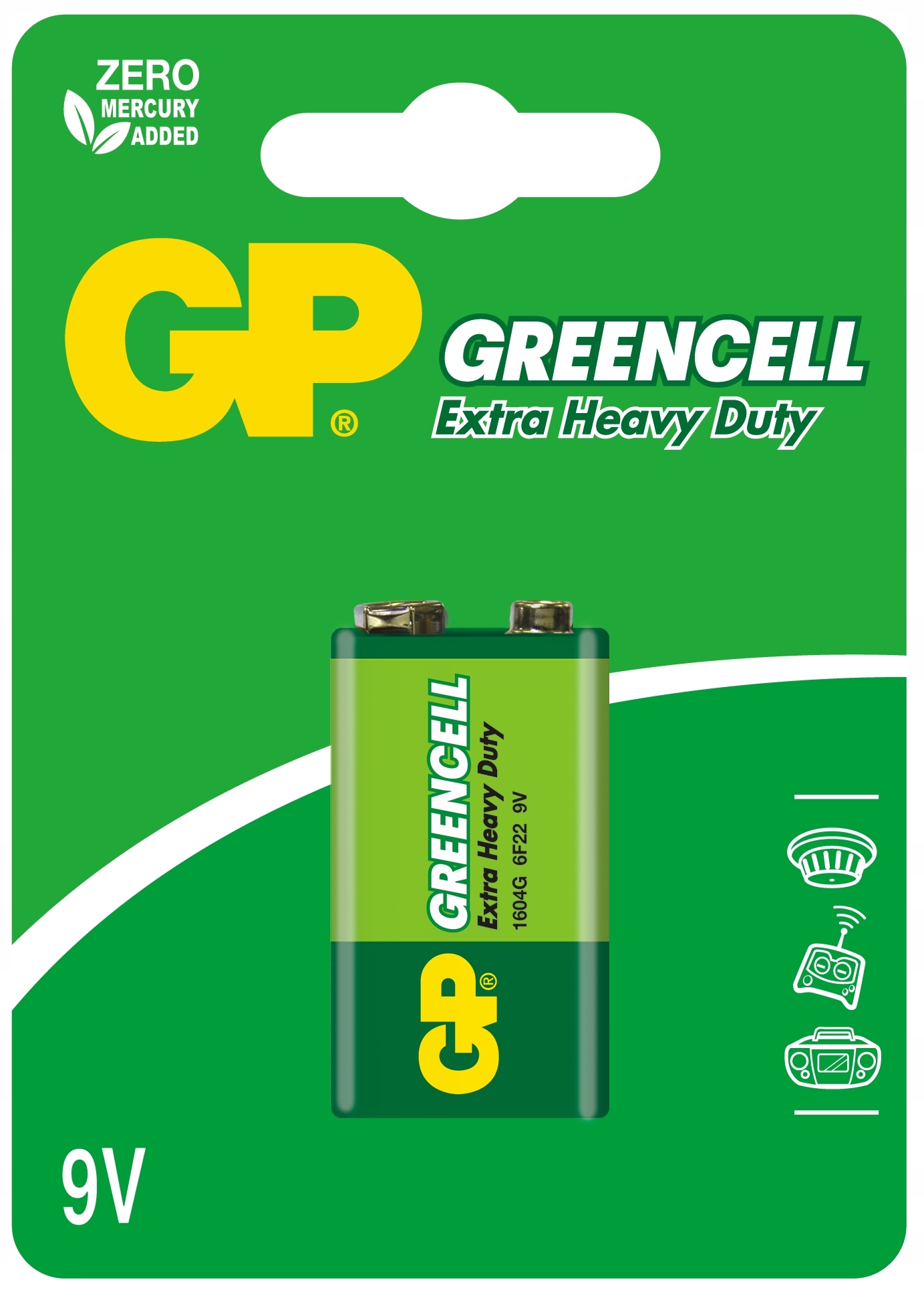 

Baterie Gp Greencell 6F22 9V 1 szt