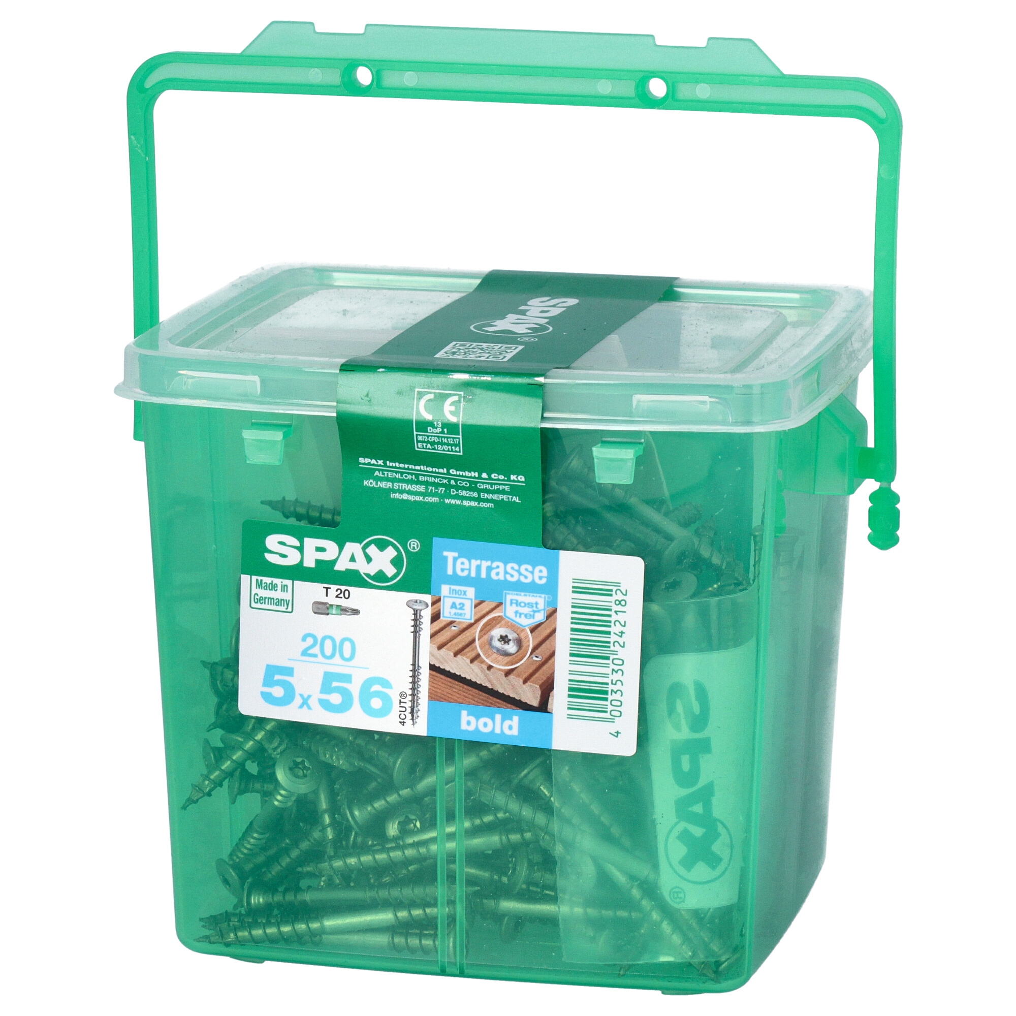 

Wkręty tarasowe Spax 5x56 200szt A2 ozdobna główka