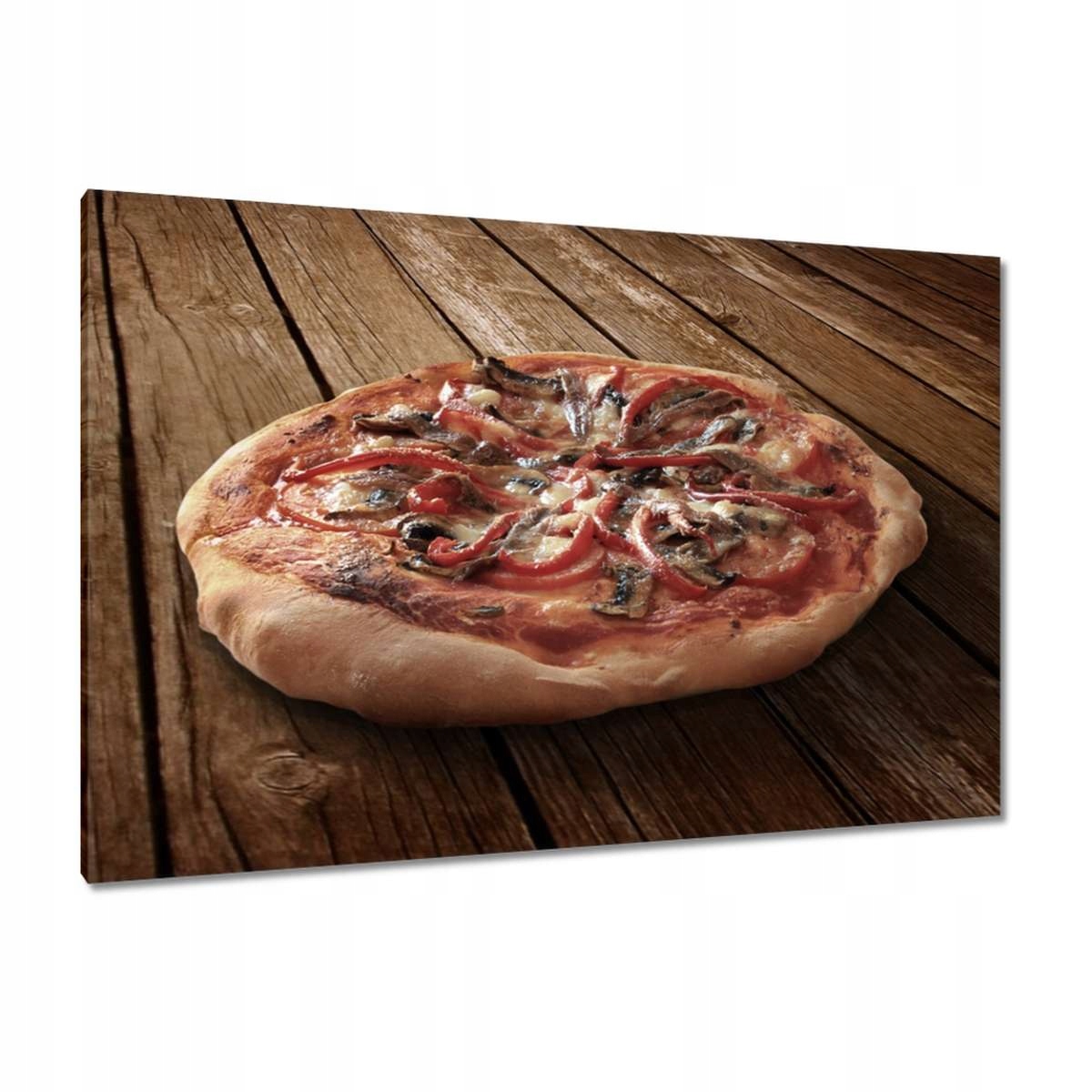 Obrazy 120x80 Pizza na dřevěném stole