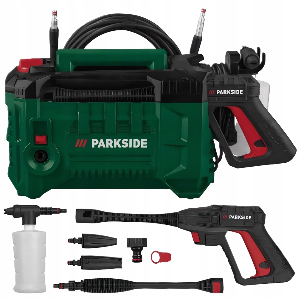 Ogrodowa Myjka Ciśnieniowa Parkside Phds B2 110 Bar Wąż 8M 3x Dysza Zestaw