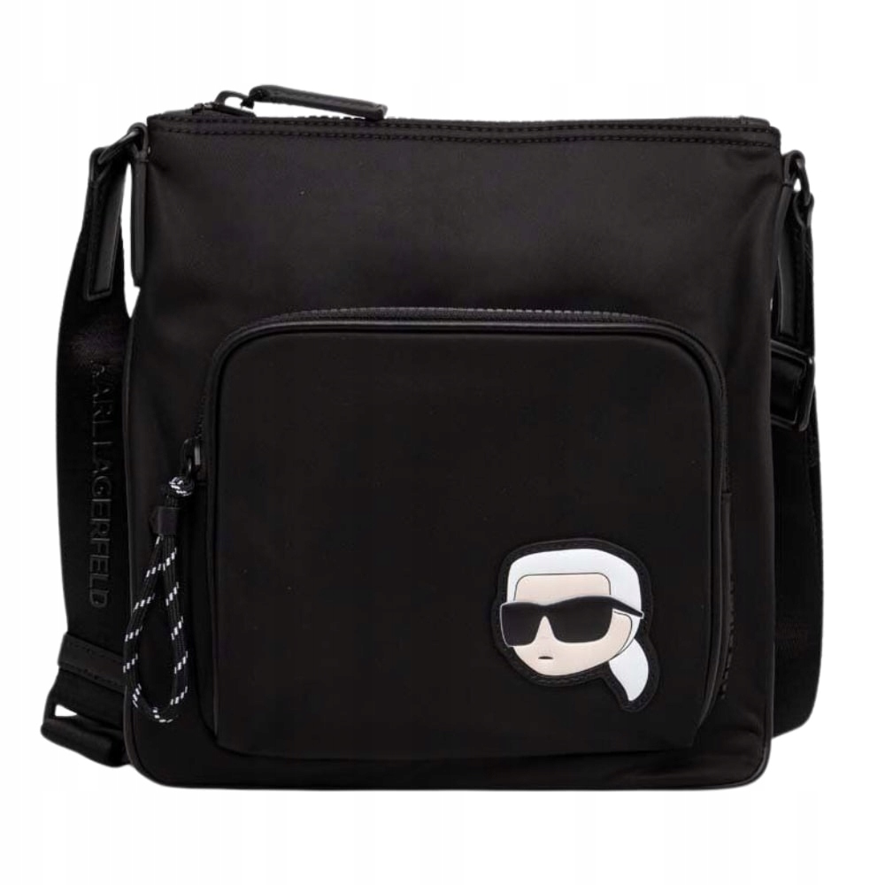 Karl Lagerfeld Černá pánská taška K/ikonik 2.0 Nylon Flat Cb
