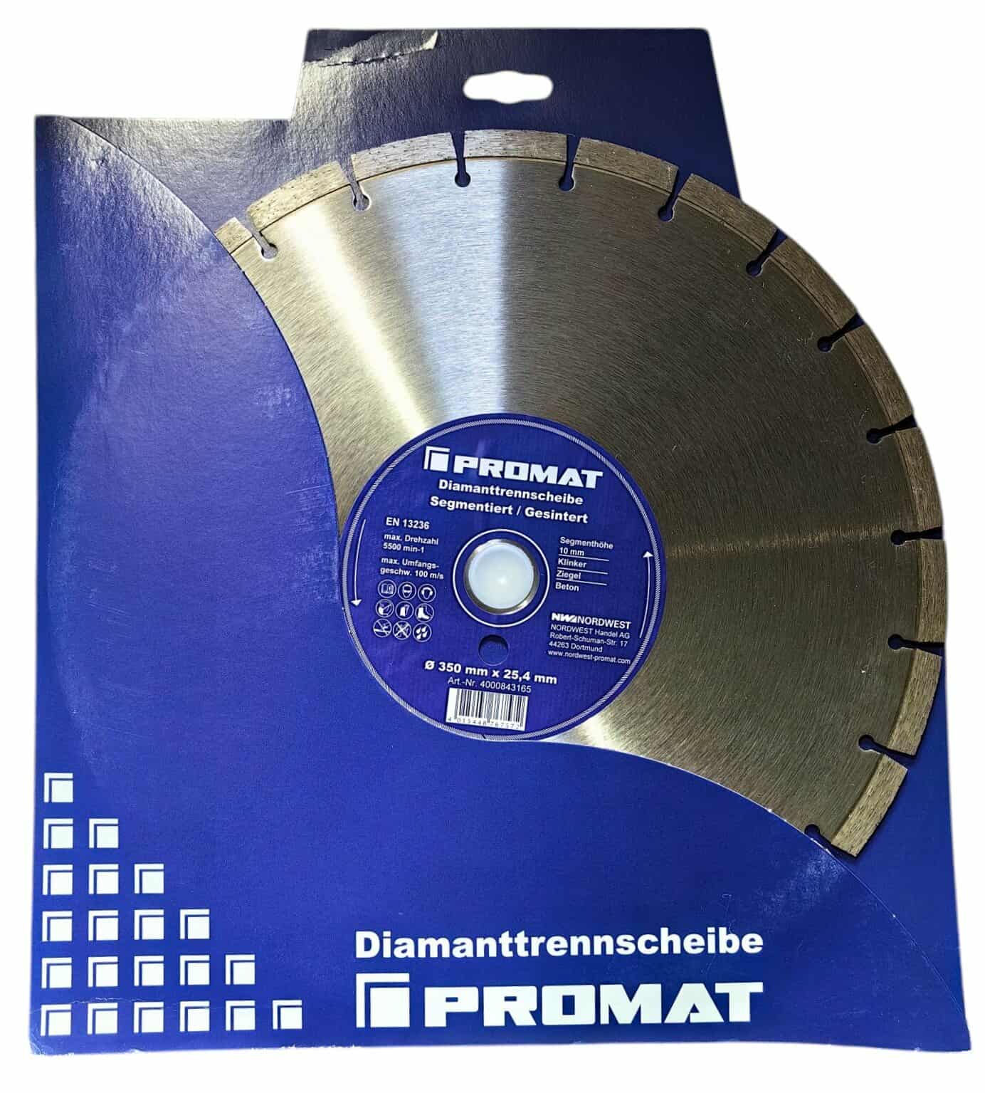 Diamantový kotouč Promat na betonu 350 x 25,4 mm