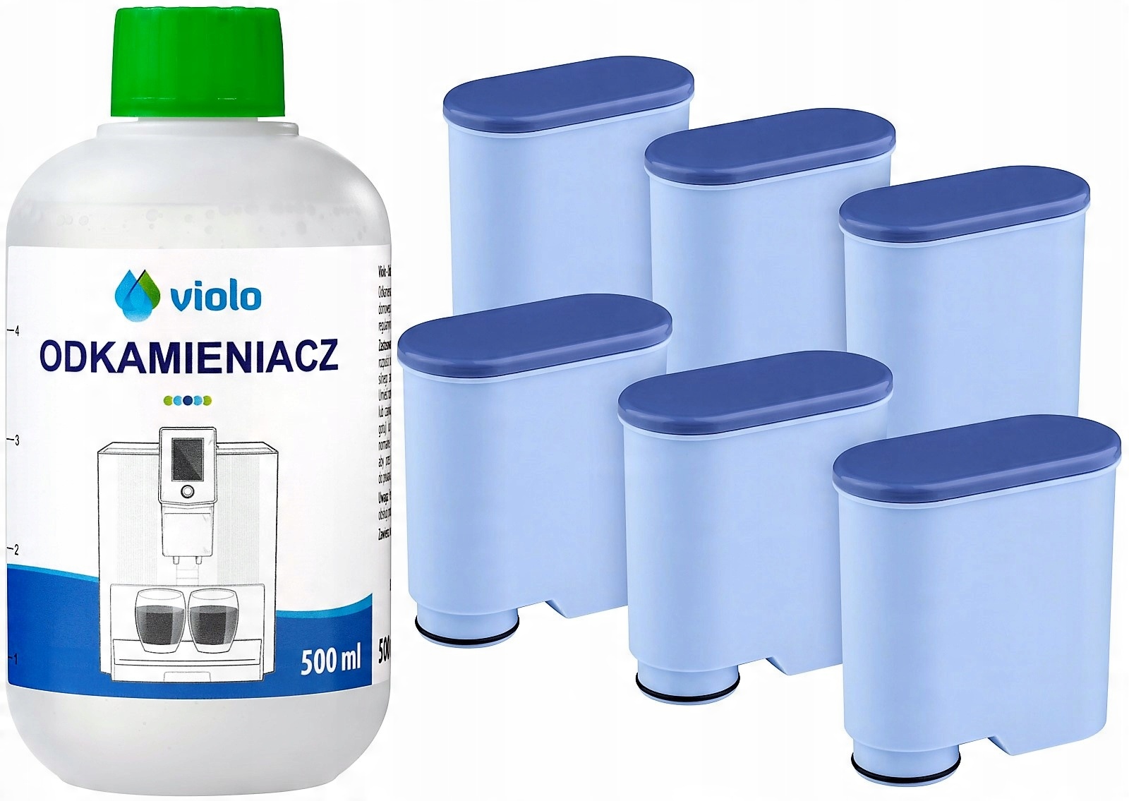 

1x 500 ml Odkamieniacz Expres do Philips 6x Filtr
