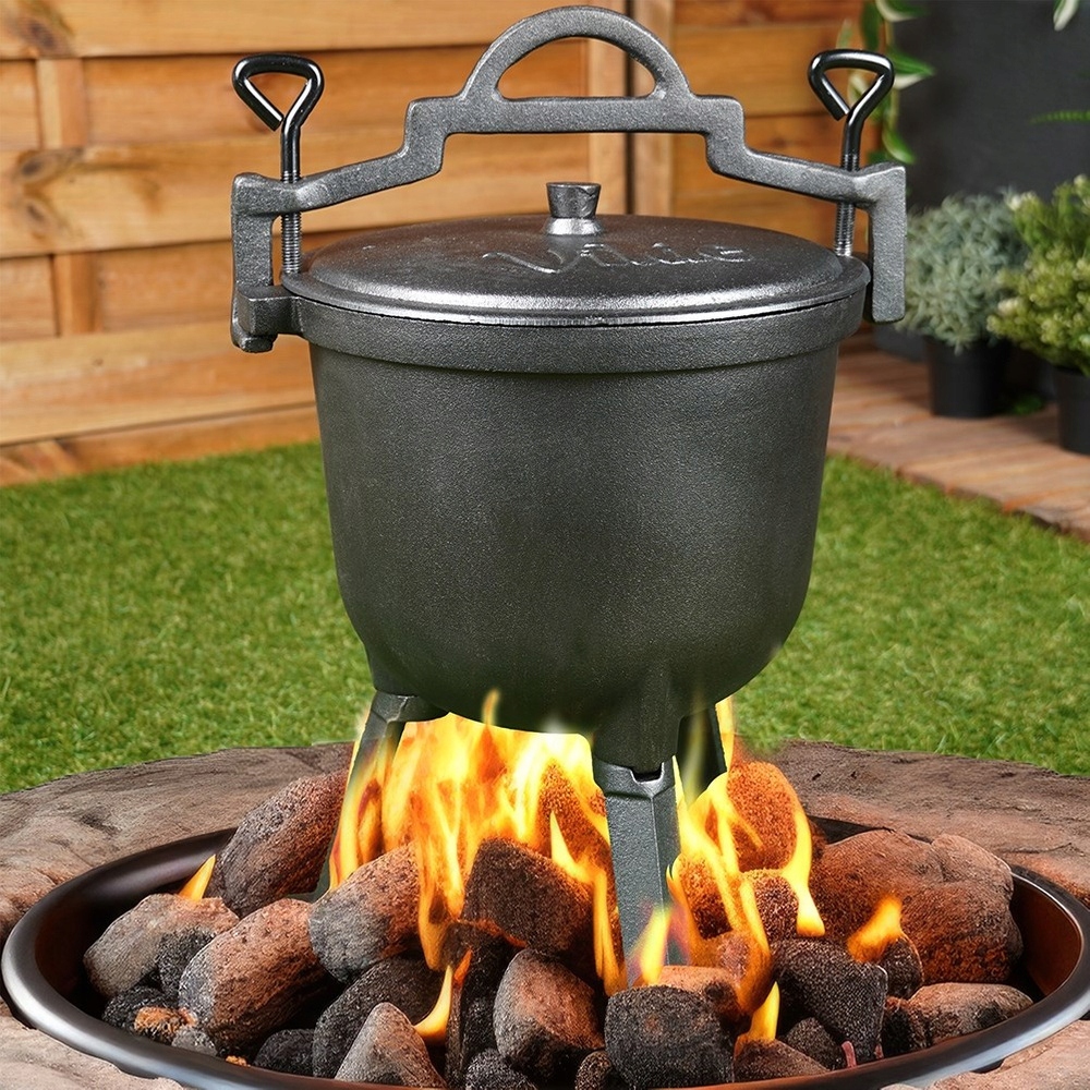 Litinový kotlík na nožkách s víkem 8 l Cast Line