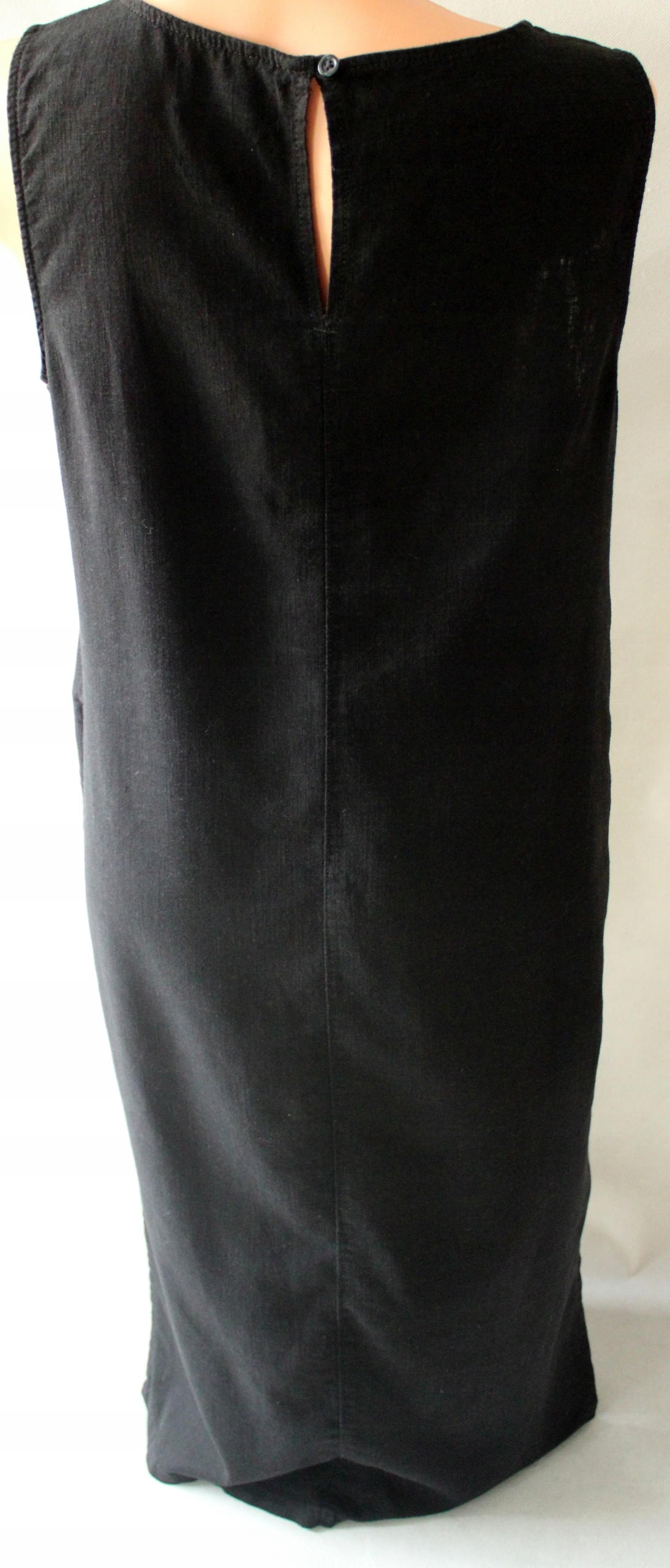 CZARNA LNIANA DŁUGA SUKIENKA ROZMIAR 40 Marka next