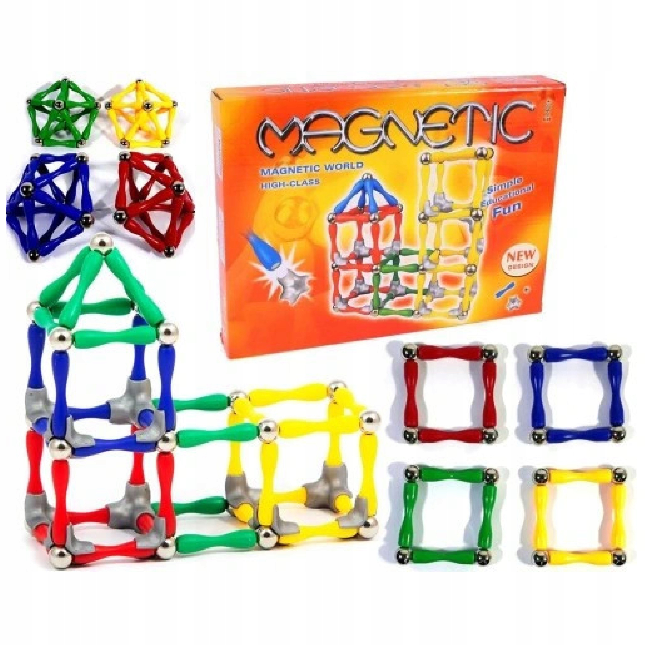 

Magnetyczne klocki Neodymowe układanka 148el 6834C