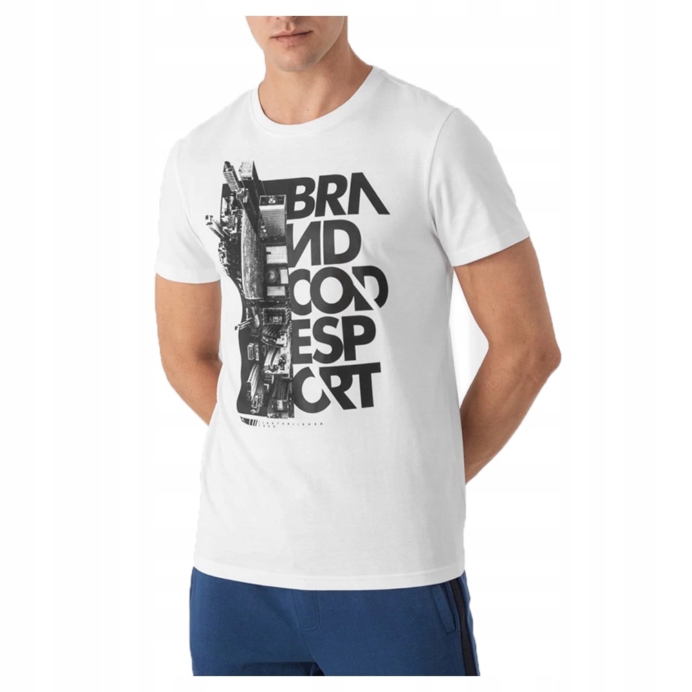 

4F T-shirt Koszulka Męska TSM033 Biała L