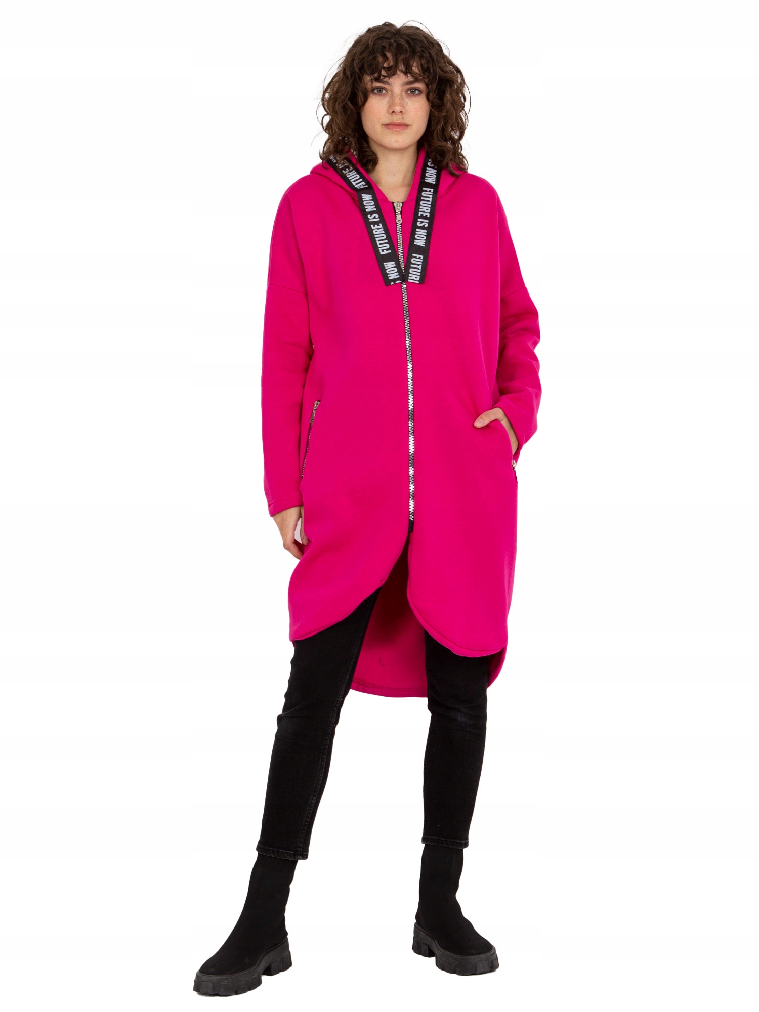 

Długa dresowa Bluza Damska rozpinana oversize