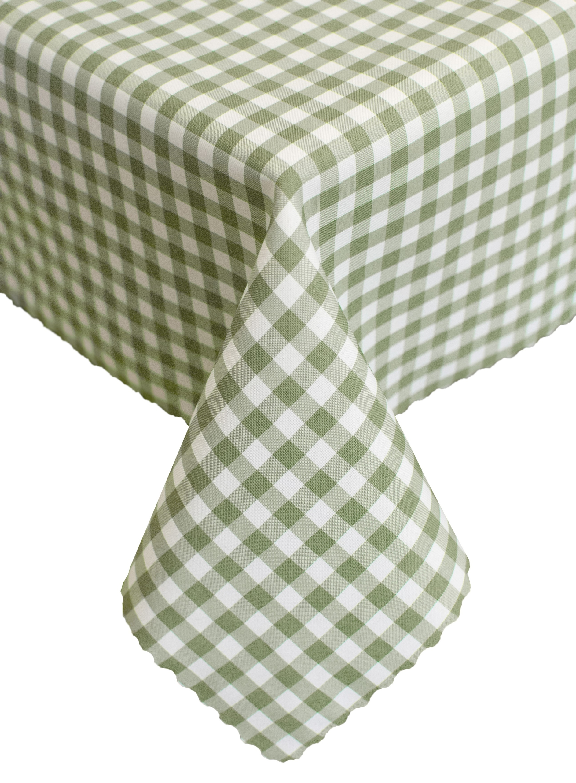 Obrus plamoodporny zielony zieleń oliwkowy szałwiowy włoska kratka 140X200