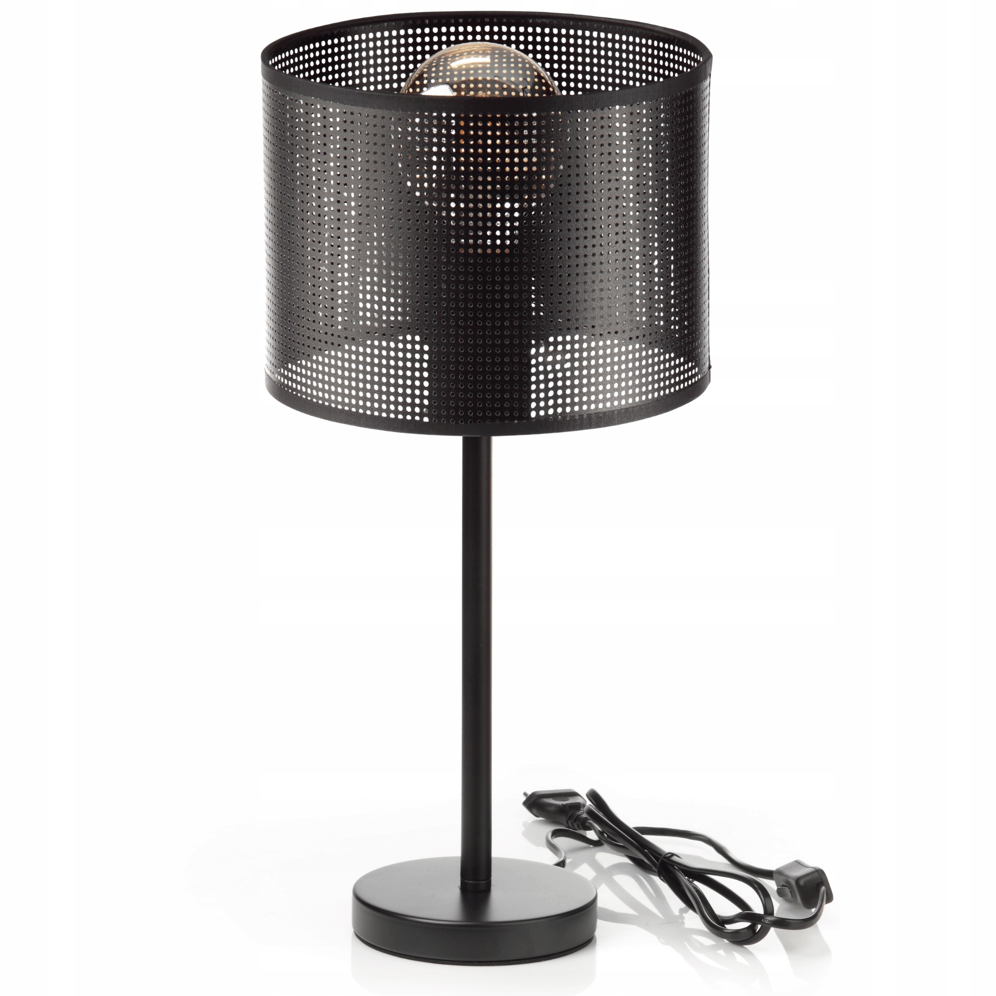 Noční Lampa Stolní Ažurová S Dírkami Stolní E27 Ledová Robustní Polská